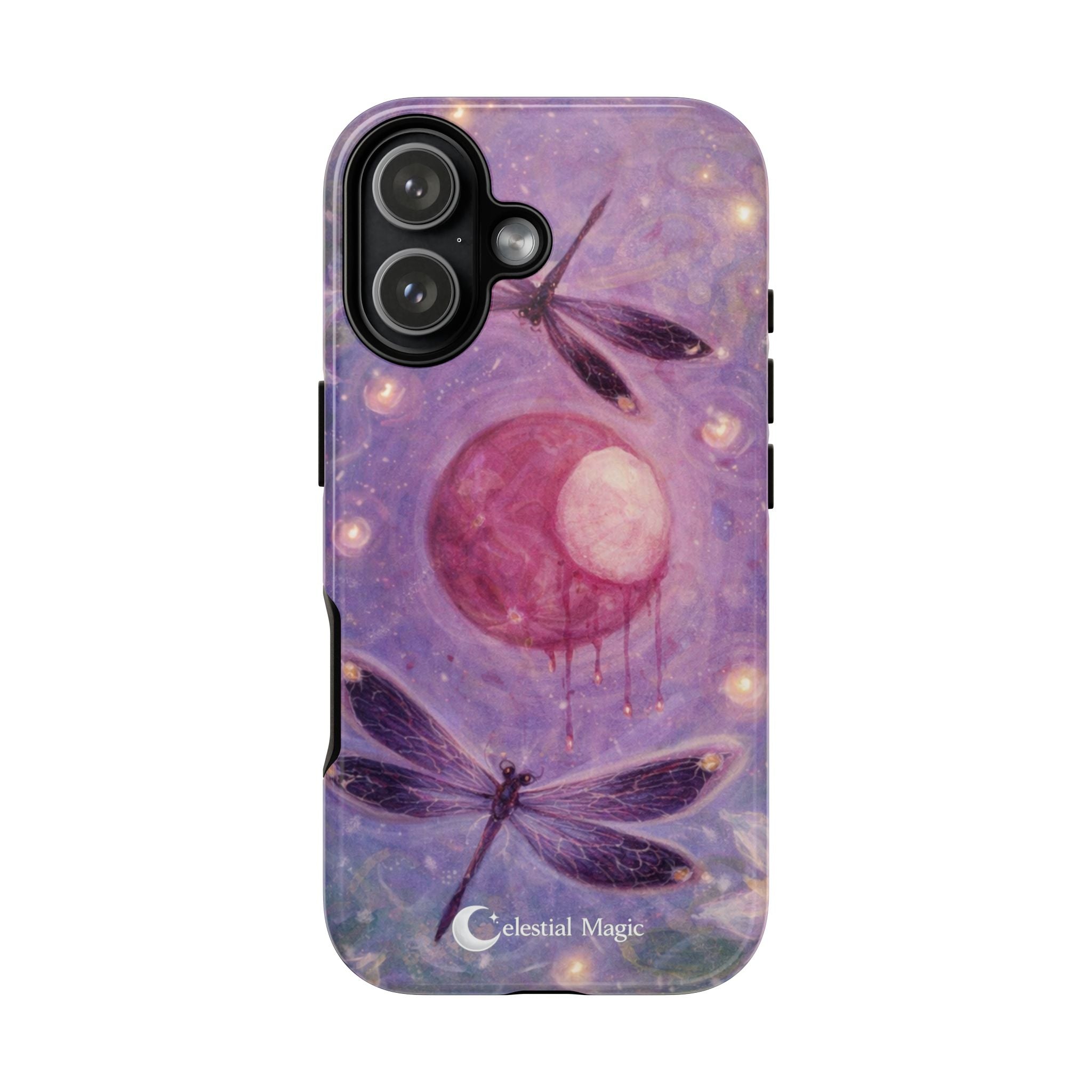 Mystic Dragonfly Phone Case — Celestial Magic Moon Art Protective Cover