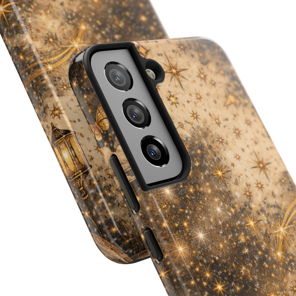 Celestial Stars Tough Phone Case — Vintage Gold Starry Sky Protection