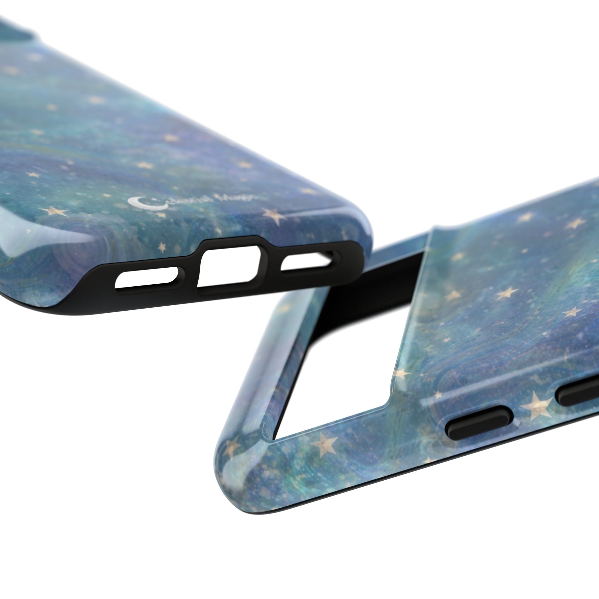 Celestial Magic Phone Case – Blue Starry Galaxy Tough Case
