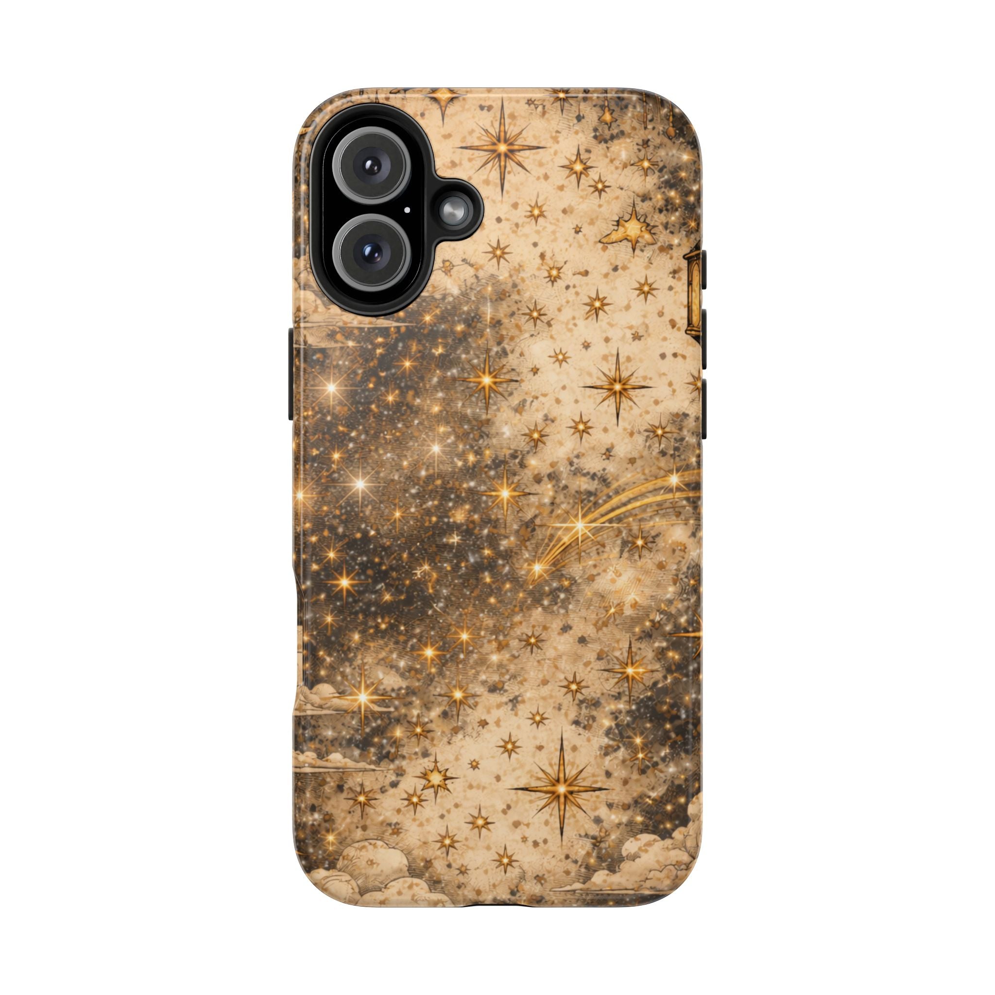 Celestial Stars Tough Phone Case — Vintage Gold Starry Sky Protection
