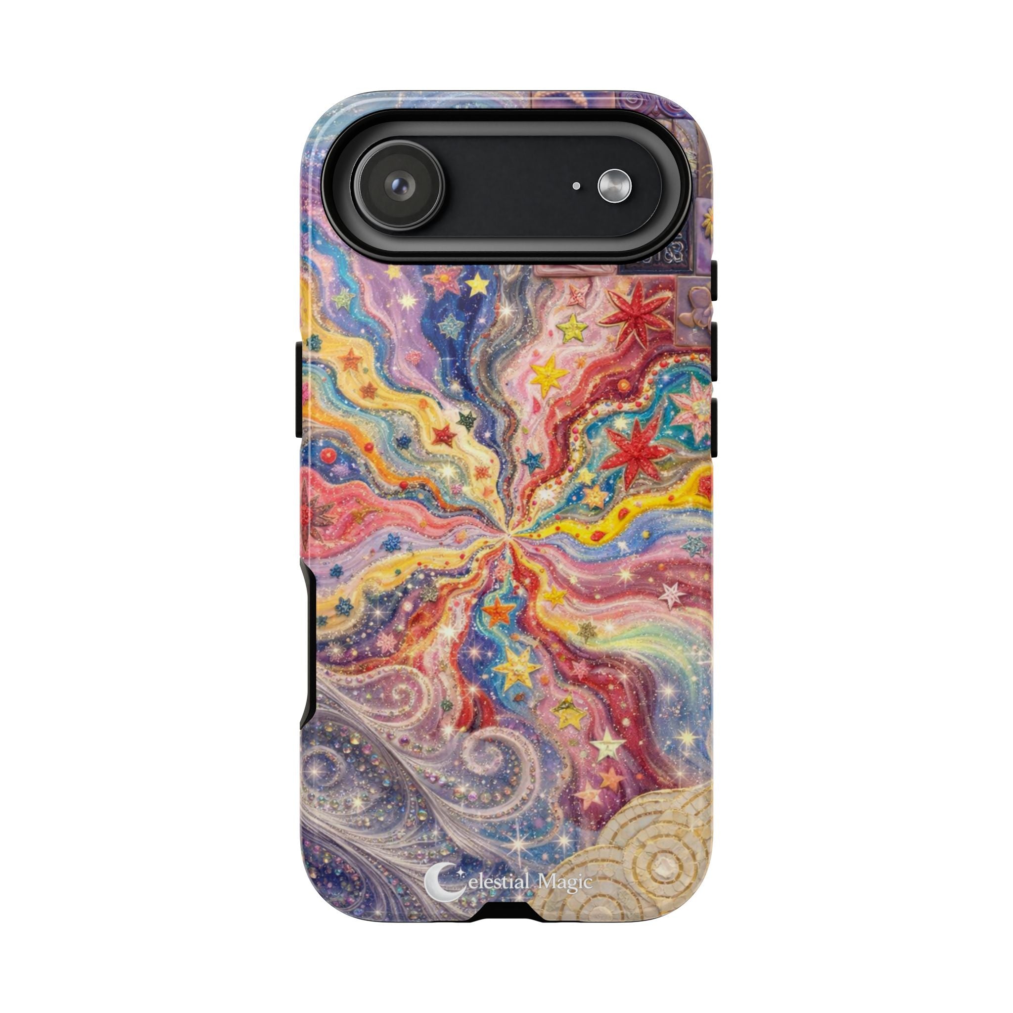 Galaxy Burst Phone Case — Colorful Starry Swirl Protective iPhone Cover
