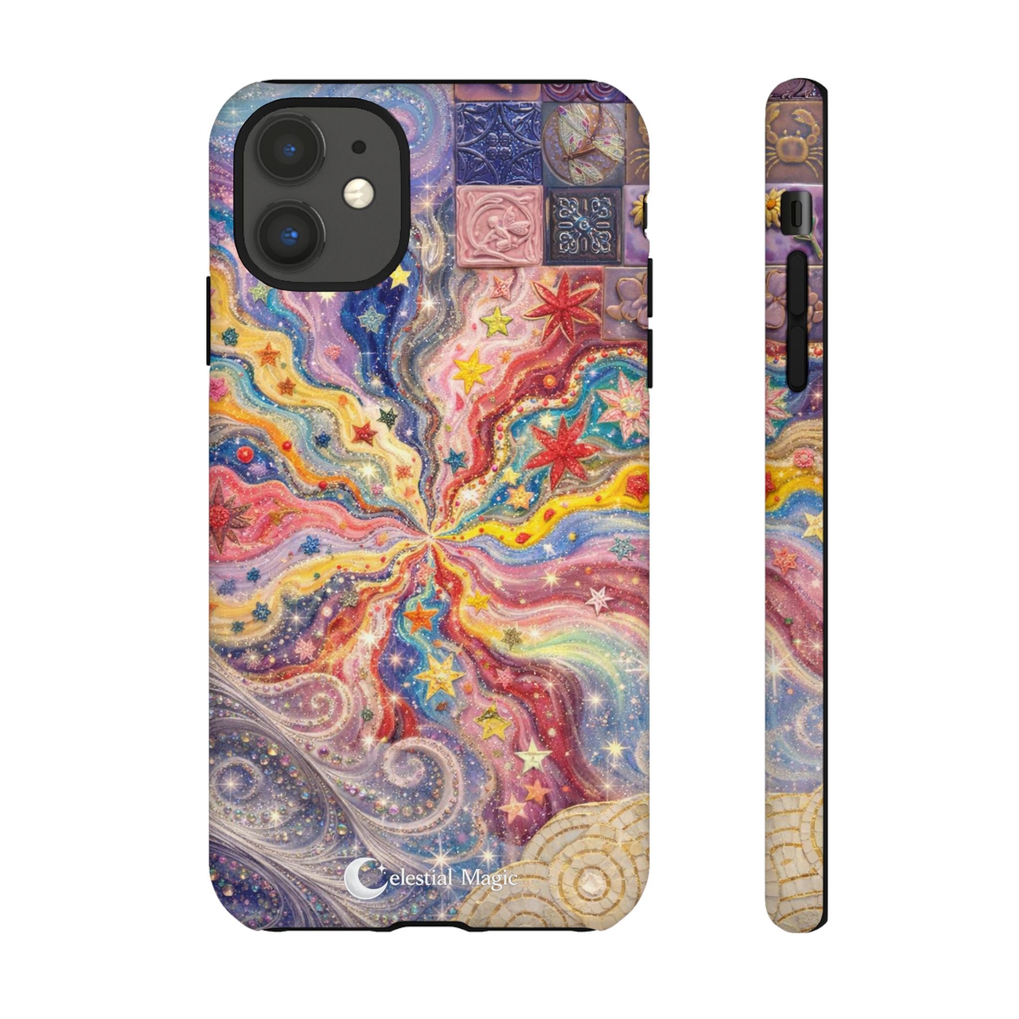 Galaxy Burst Phone Case — Colorful Starry Swirl Protective iPhone Cover