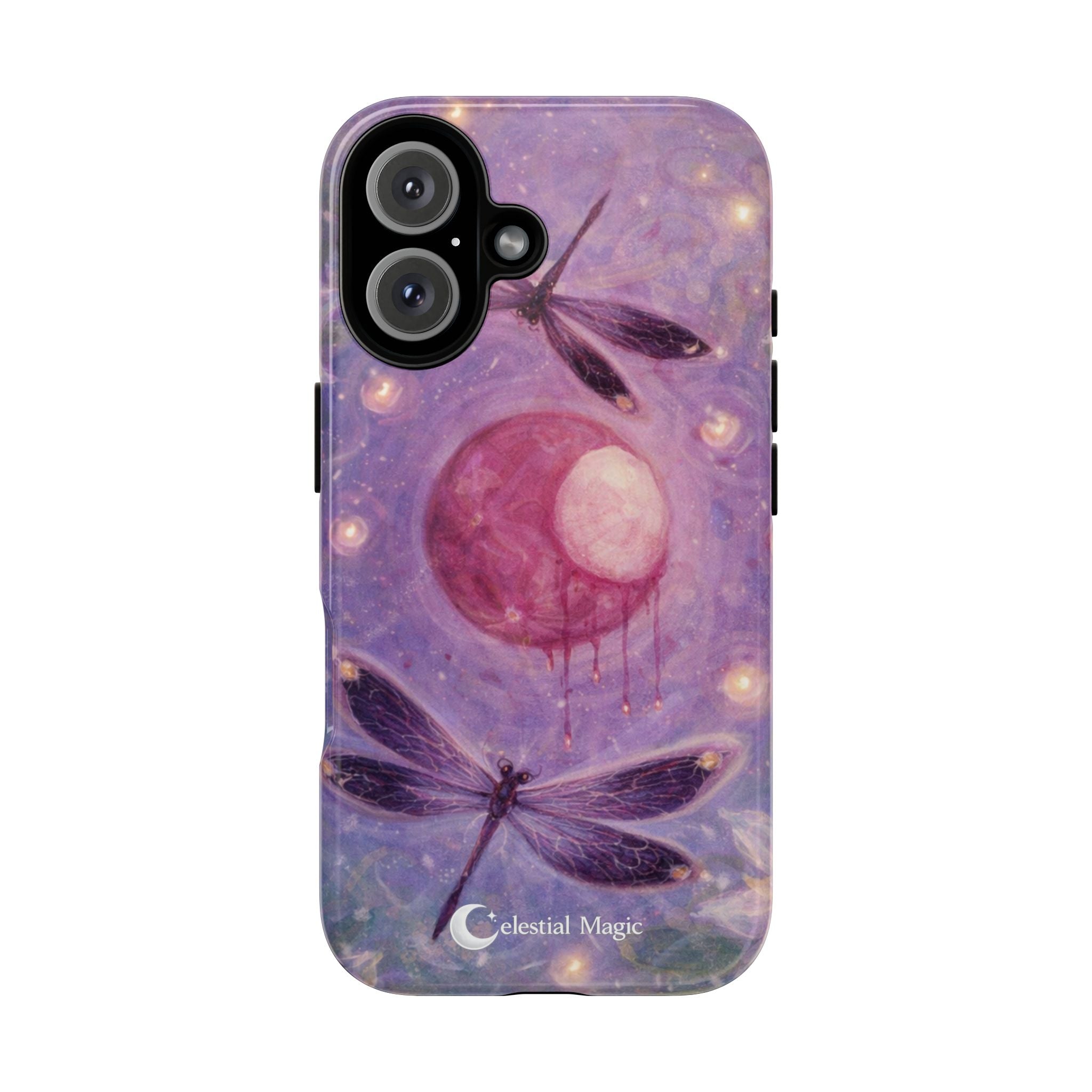 Mystic Dragonfly Phone Case — Celestial Magic Moon Art Protective Cover