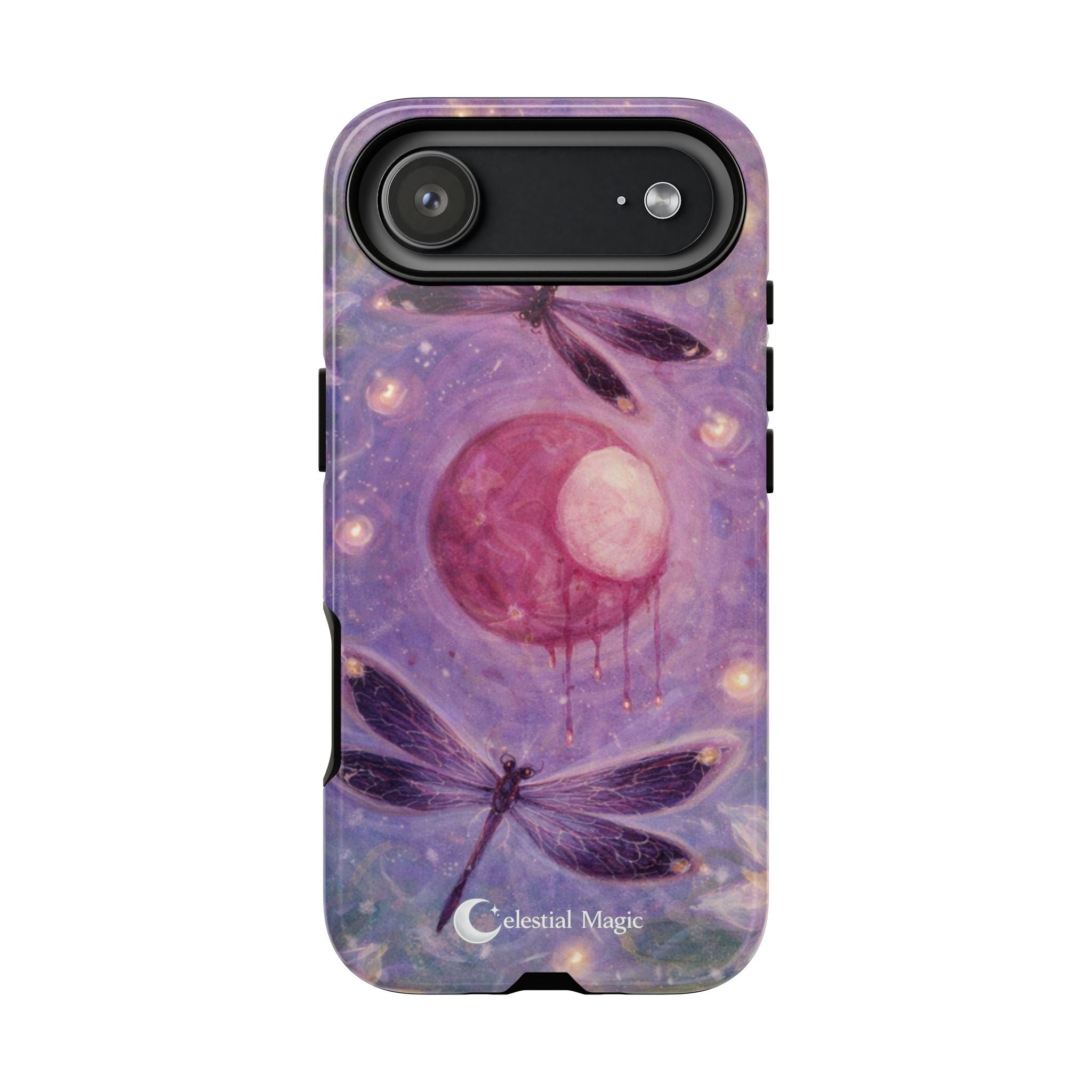 Mystic Dragonfly Phone Case — Celestial Magic Moon Art Protective Cover