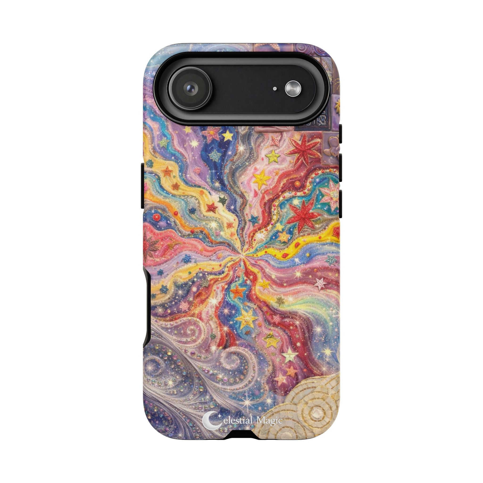 Galaxy Burst Phone Case — Colorful Starry Swirl Protective iPhone Cover