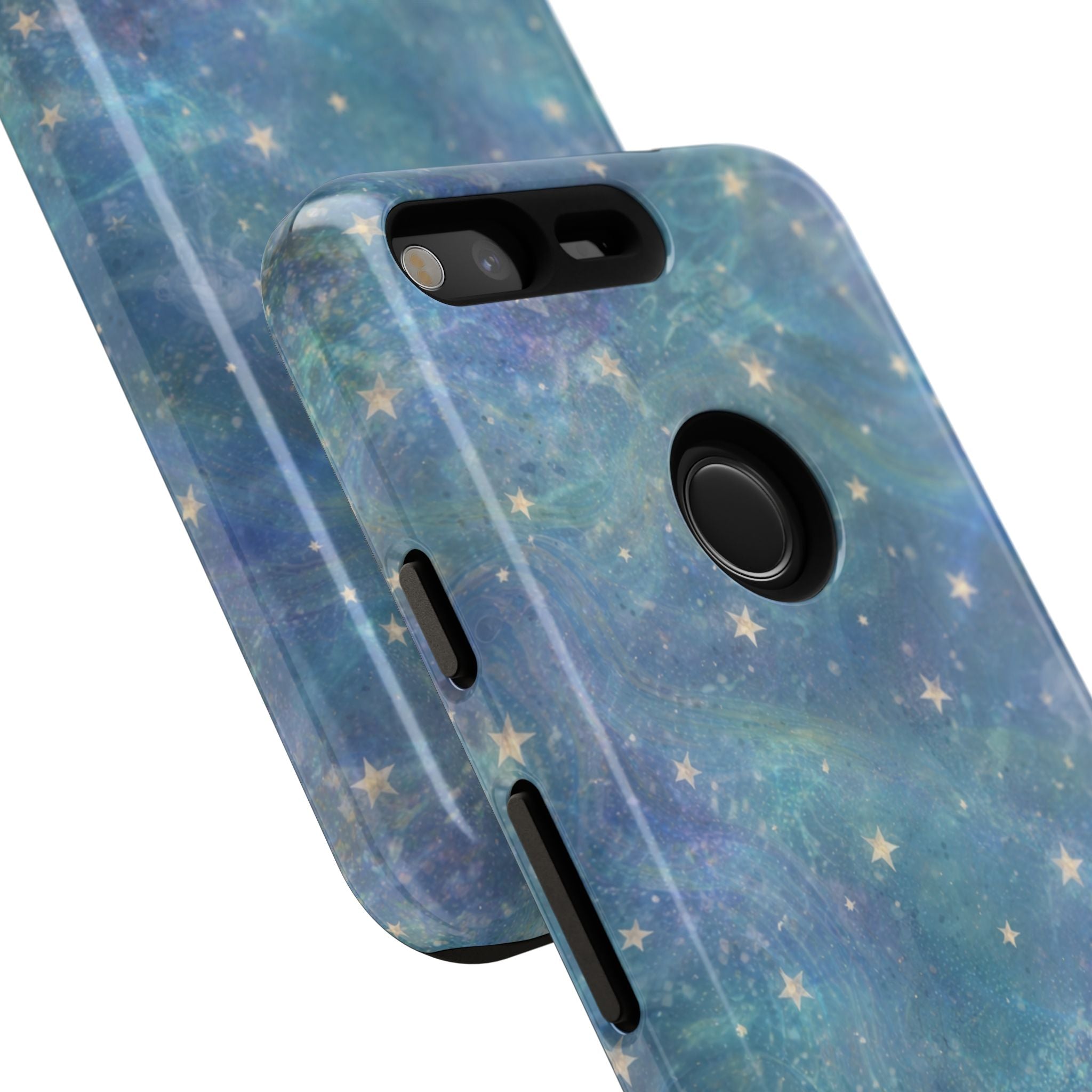 Celestial Magic Phone Case – Blue Starry Galaxy Tough Case