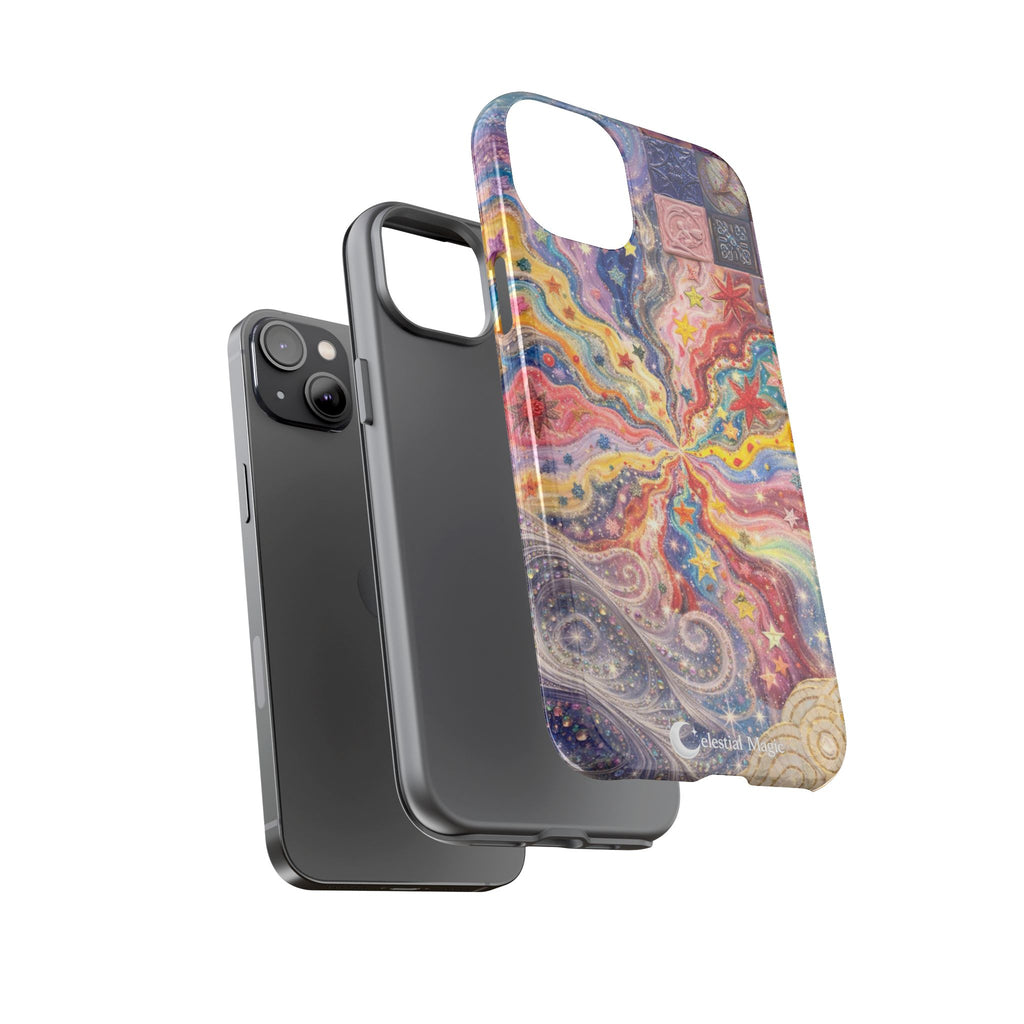 Galaxy Burst Phone Case — Colorful Starry Swirl Protective iPhone Cover