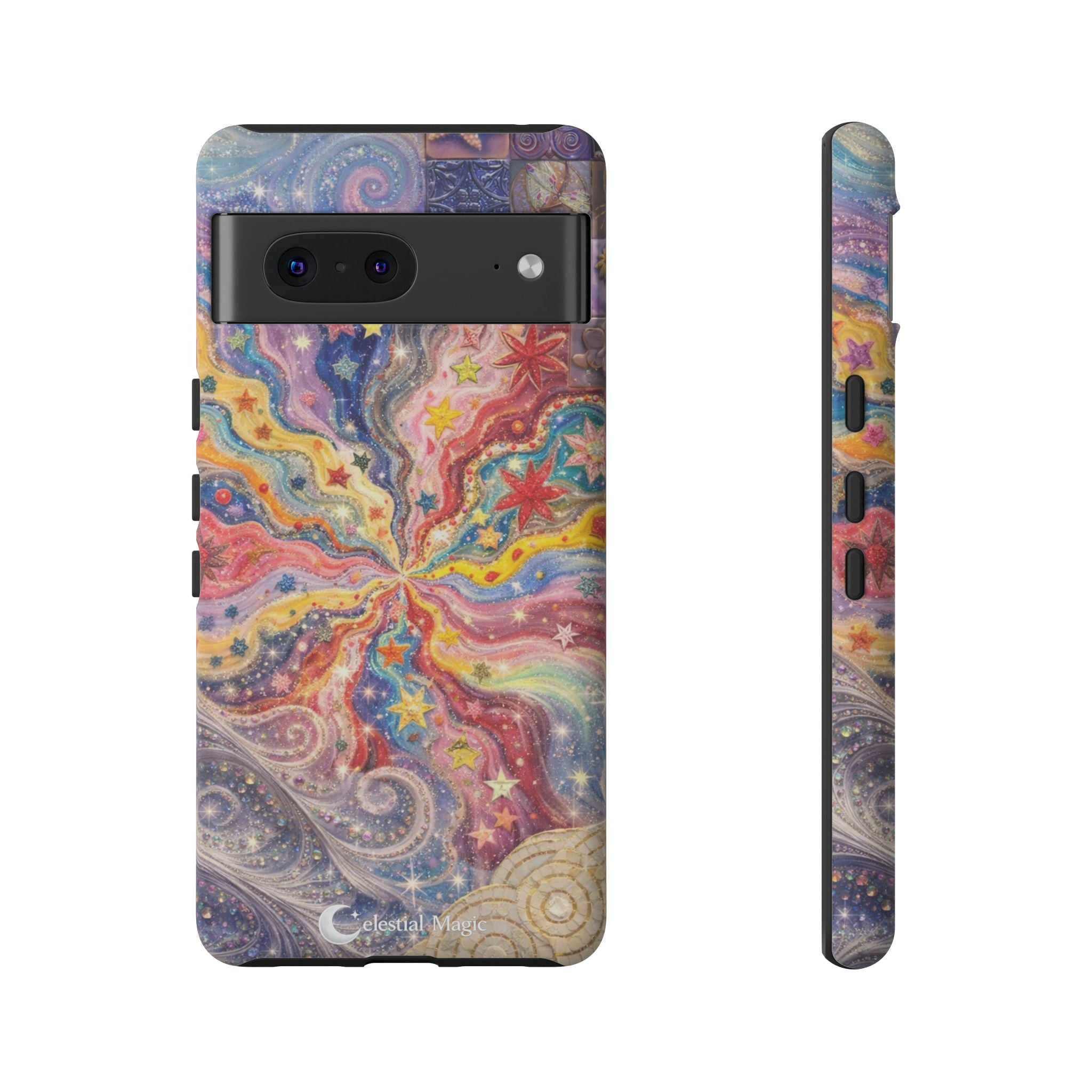 Galaxy Burst Phone Case — Colorful Starry Swirl Protective iPhone Cover