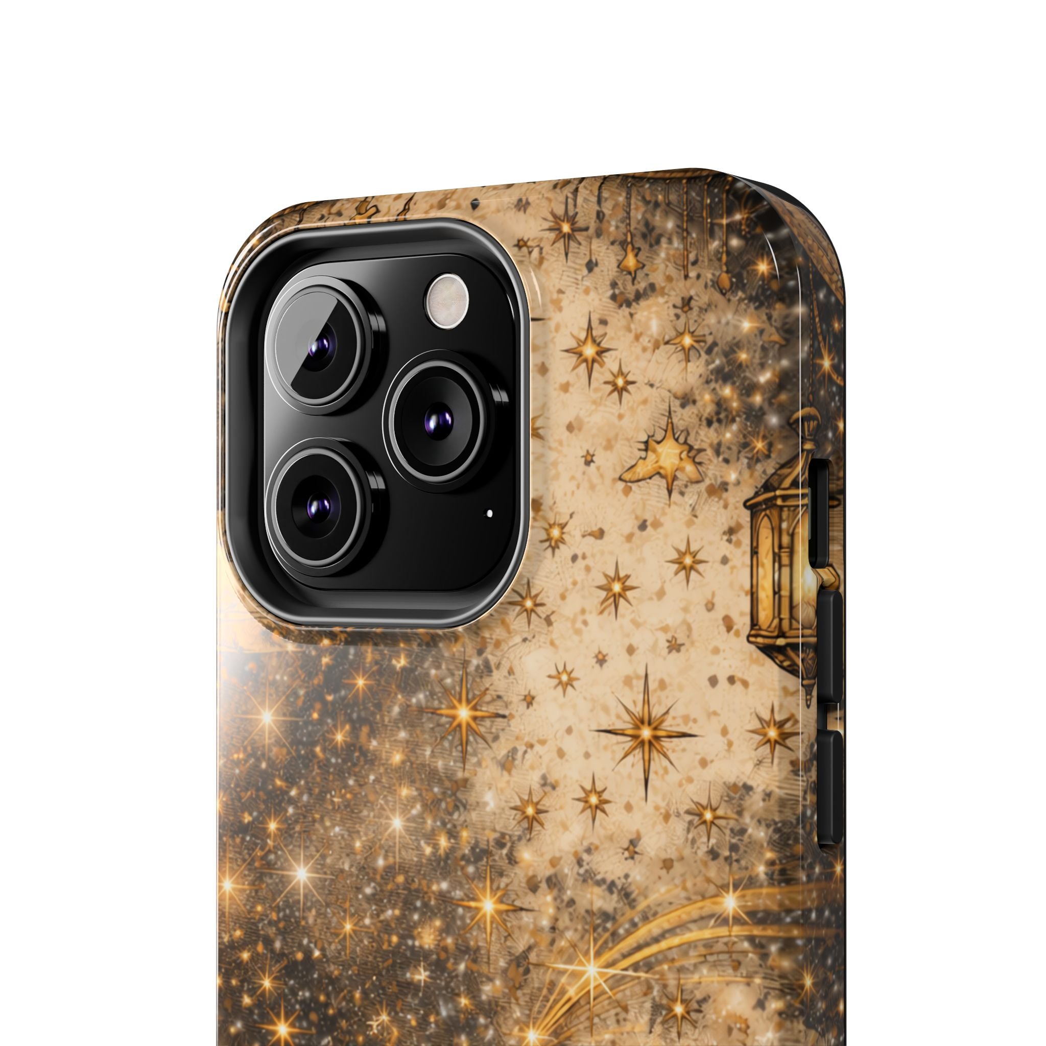 Celestial Stars Tough Phone Case — Vintage Gold Starry Sky Protection