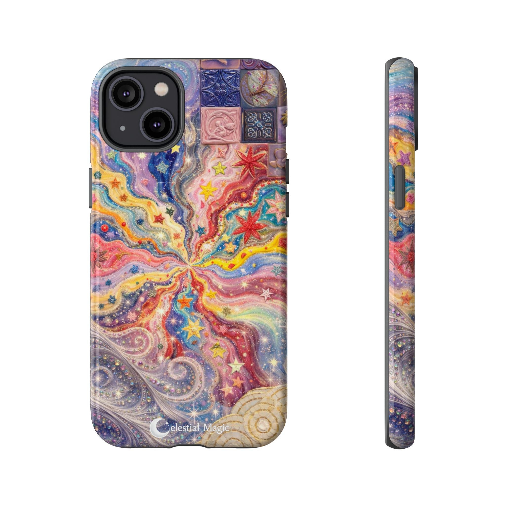 Galaxy Burst Phone Case — Colorful Starry Swirl Protective iPhone Cover