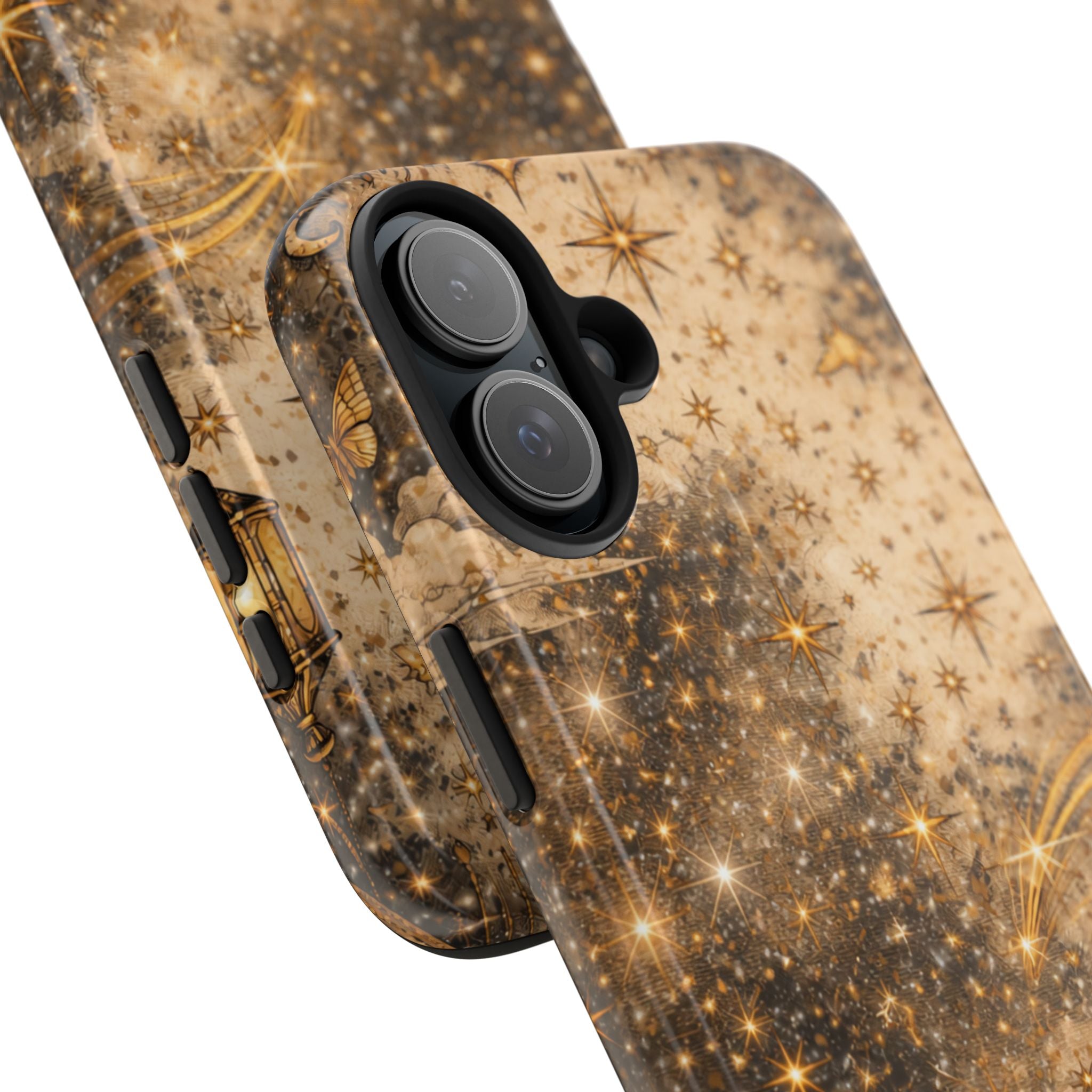 Celestial Stars Tough Phone Case — Vintage Gold Starry Sky Protection