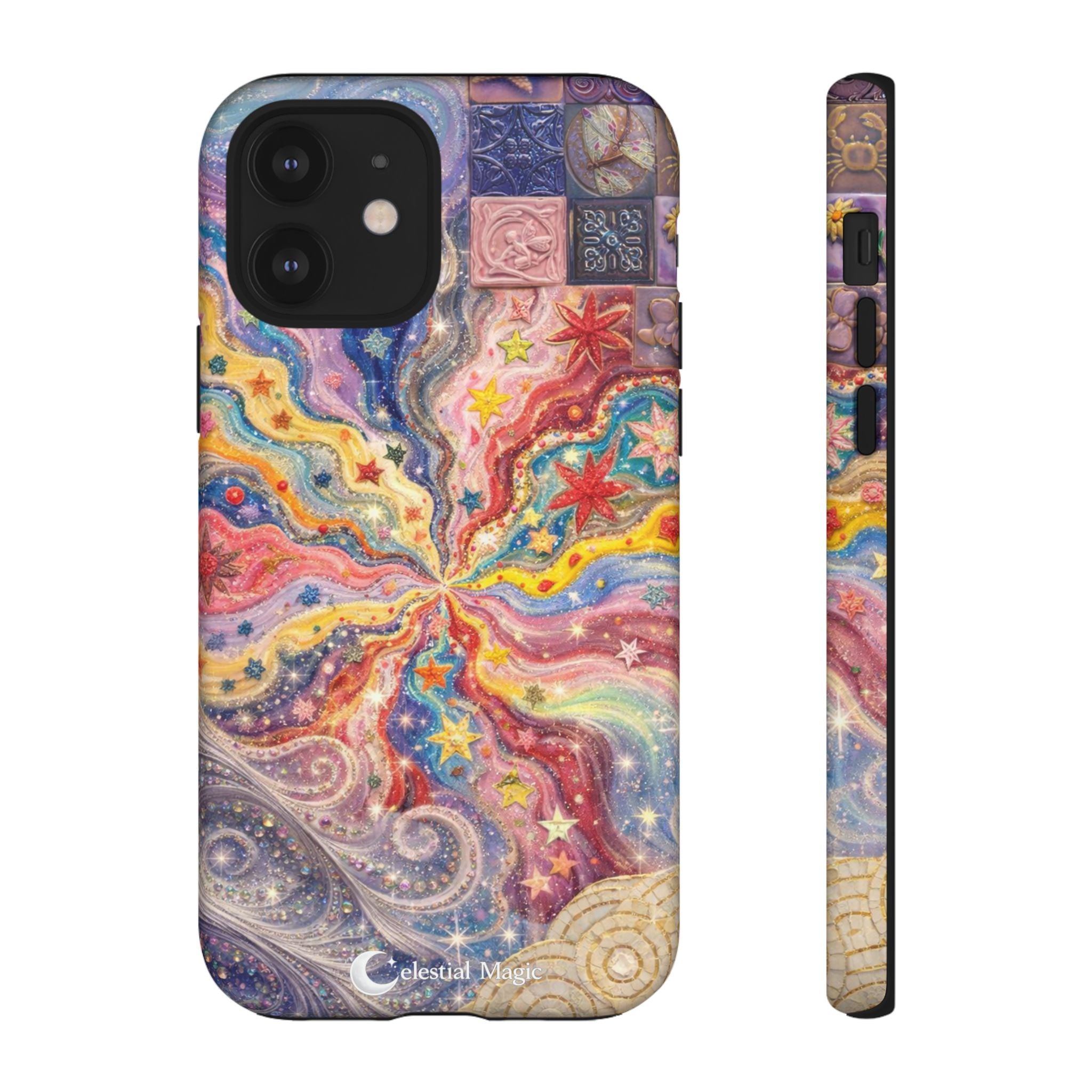 Galaxy Burst Phone Case — Colorful Starry Swirl Protective iPhone Cover