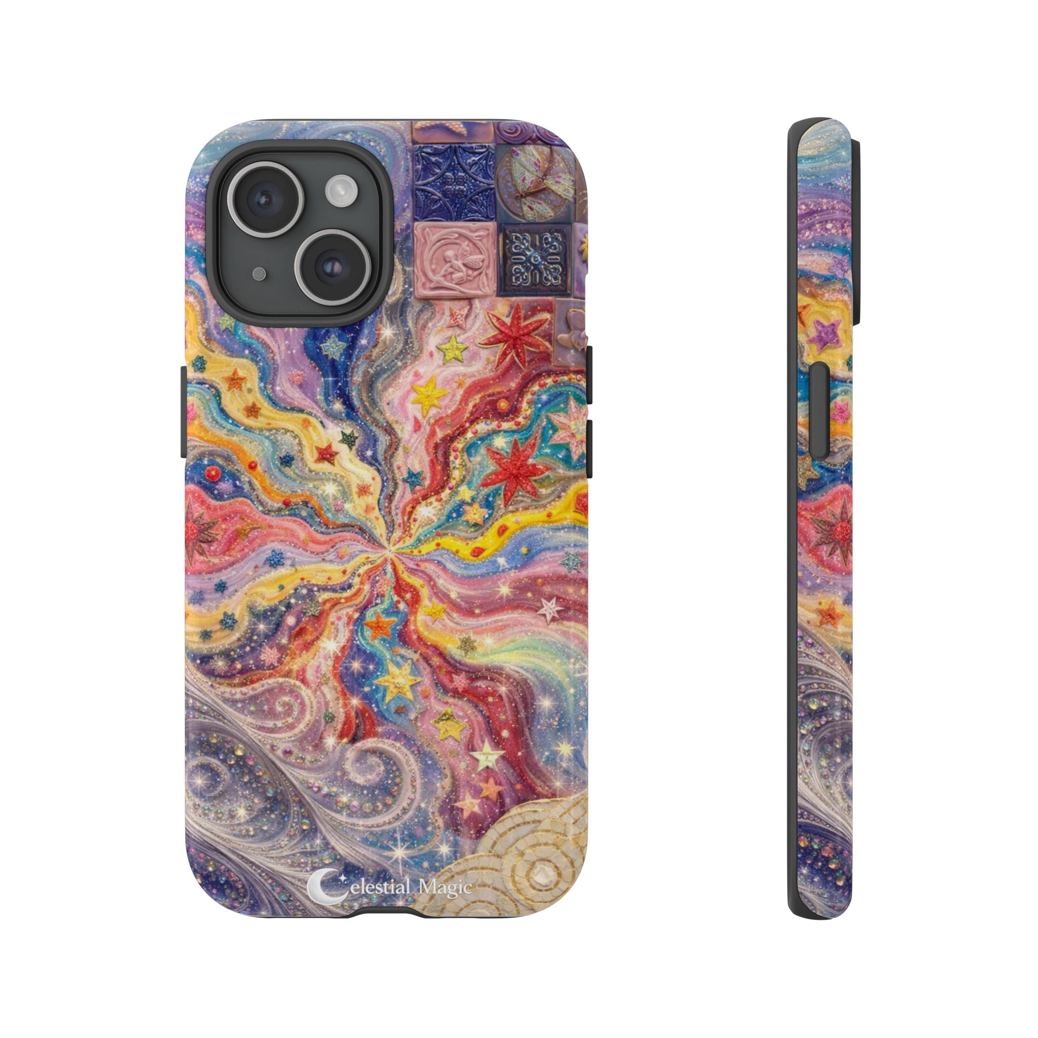 Galaxy Burst Phone Case — Colorful Starry Swirl Protective iPhone Cover
