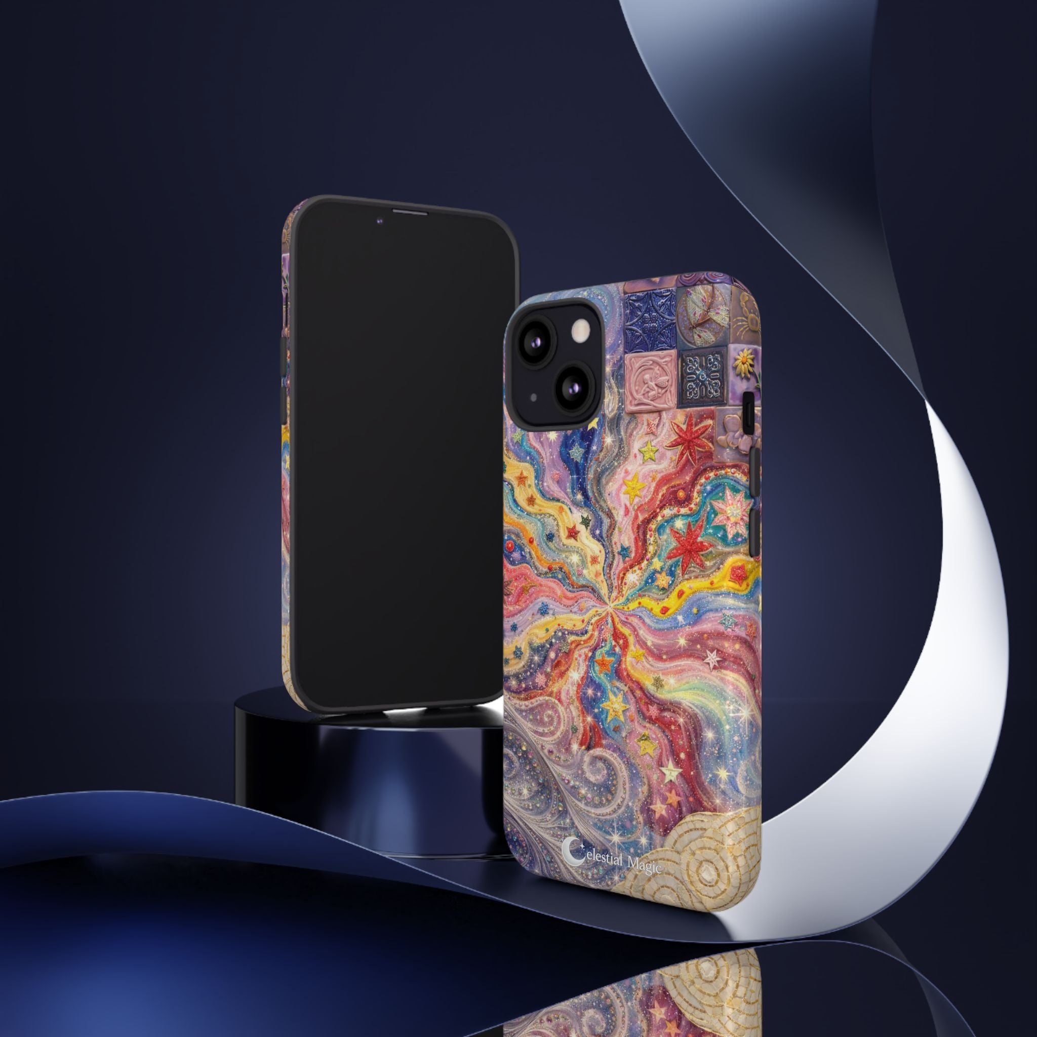 Galaxy Burst Phone Case — Colorful Starry Swirl Protective iPhone Cover