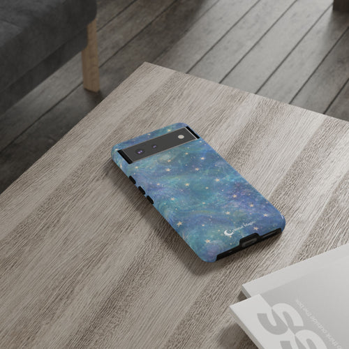 Celestial Magic Phone Case – Blue Starry Galaxy Tough Case