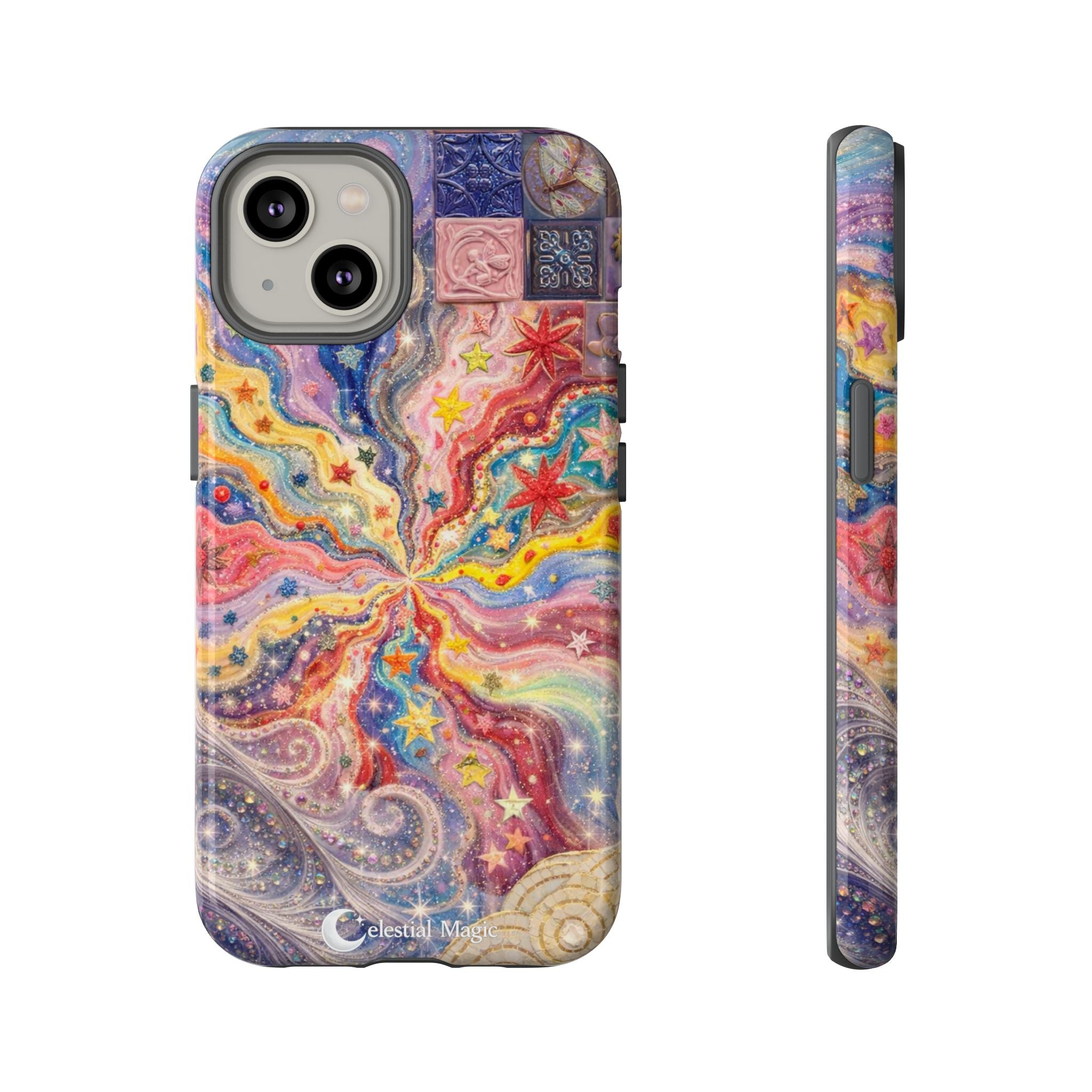 Galaxy Burst Phone Case — Colorful Starry Swirl Protective iPhone Cover