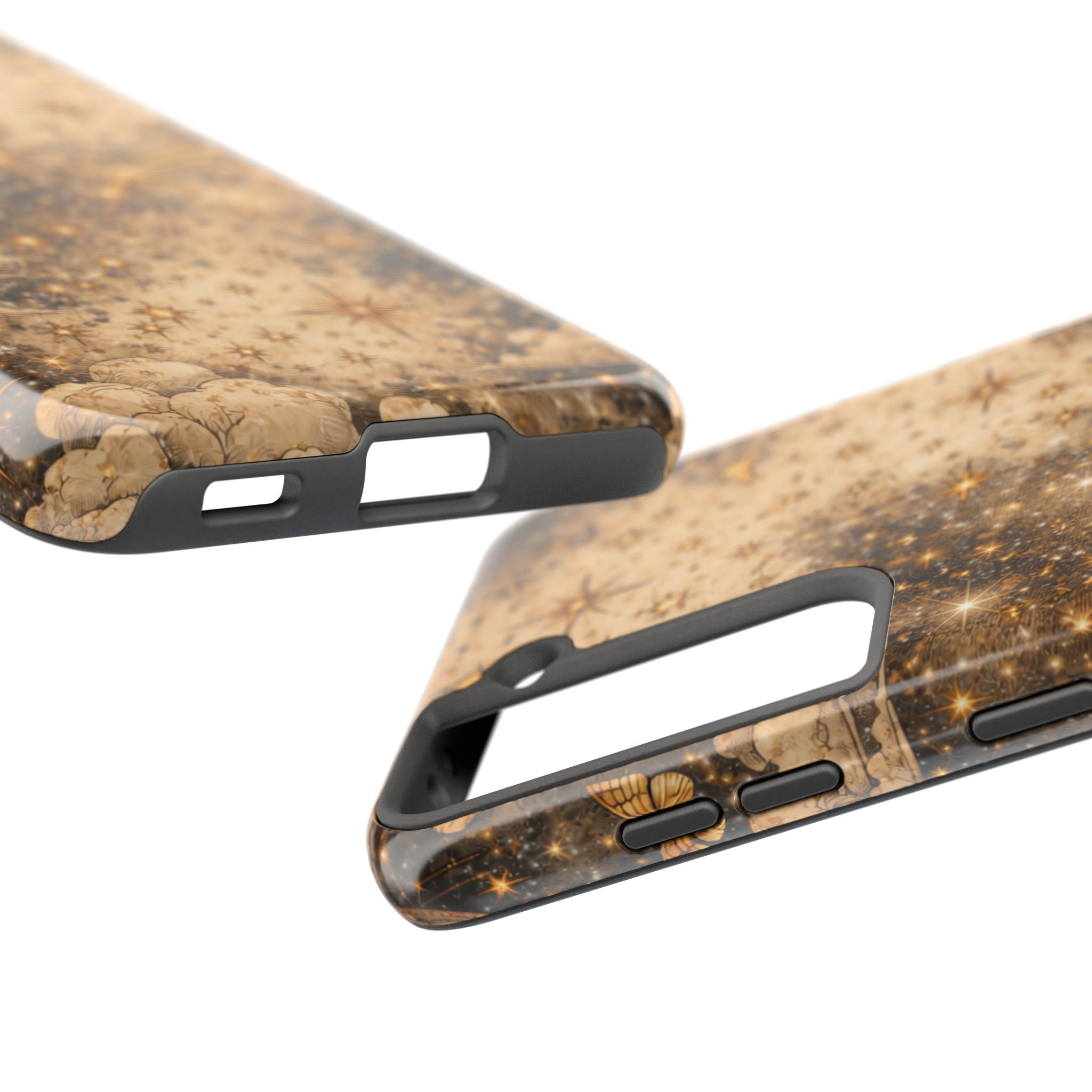 Celestial Stars Tough Phone Case — Vintage Gold Starry Sky Protection
