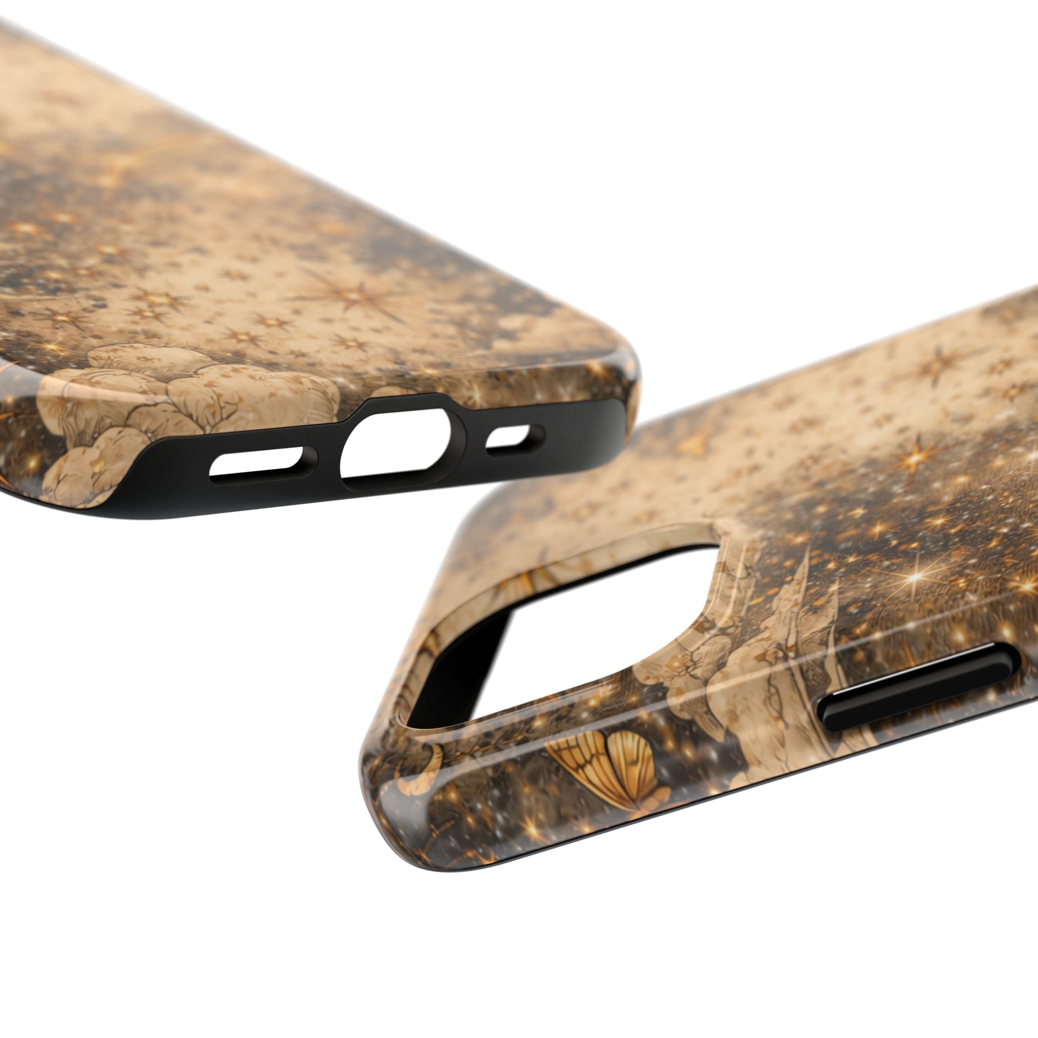 Celestial Stars Tough Phone Case — Vintage Gold Starry Sky Protection