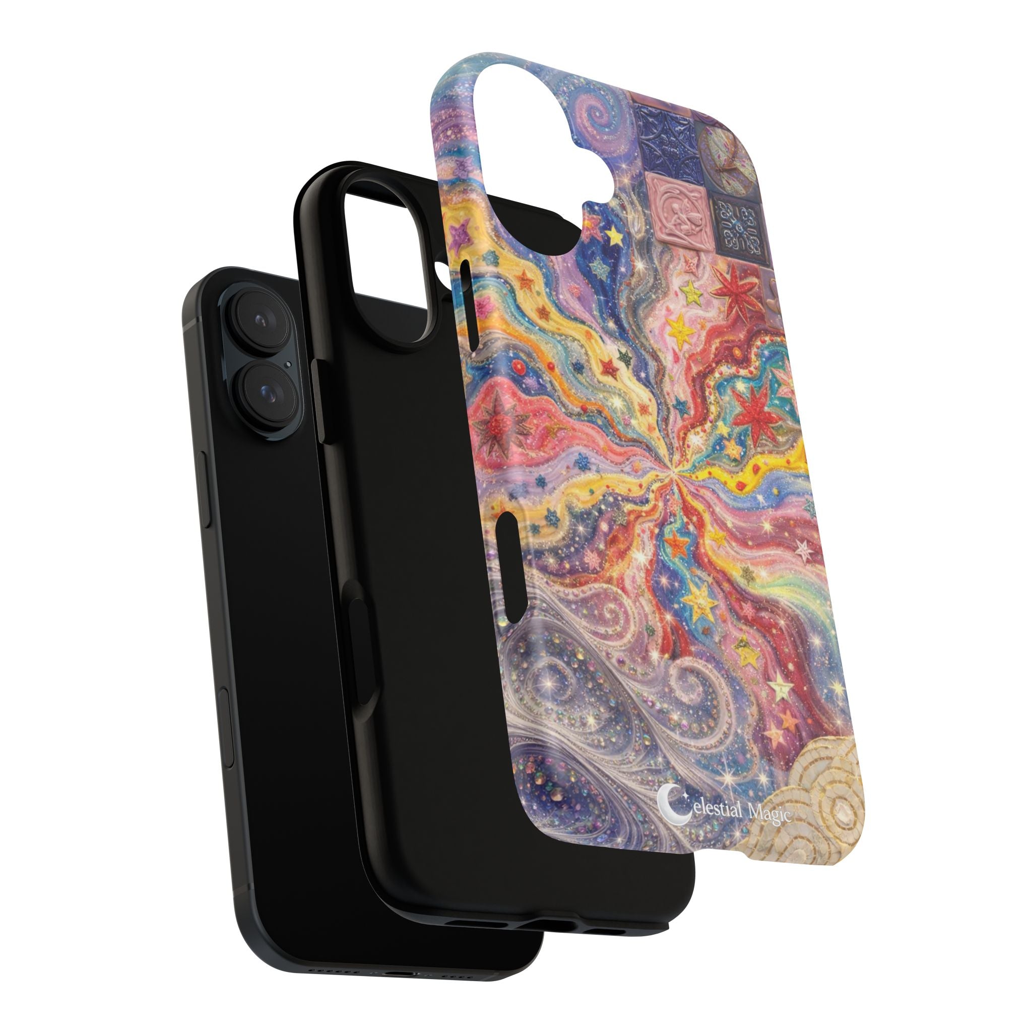 Galaxy Burst Phone Case — Colorful Starry Swirl Protective iPhone Cover