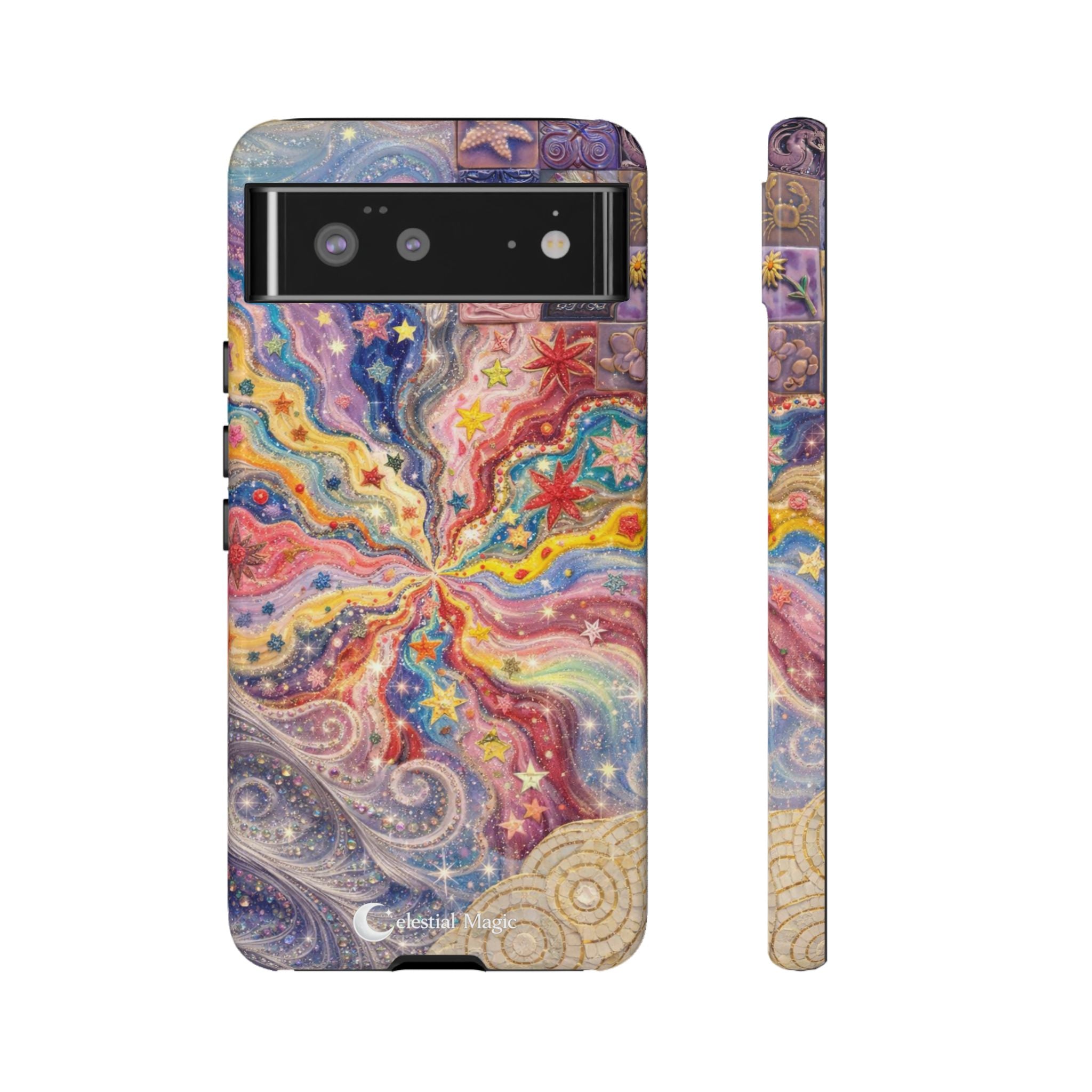 Galaxy Burst Phone Case — Colorful Starry Swirl Protective iPhone Cover