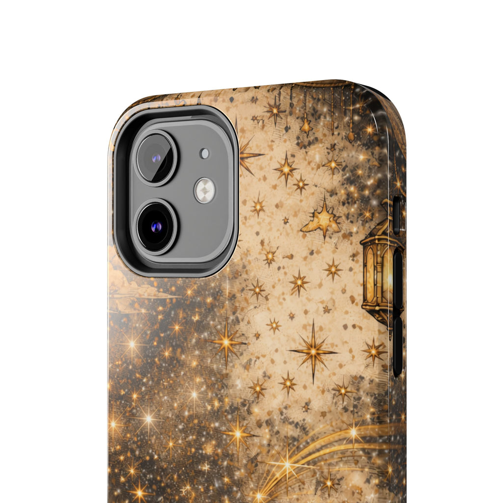 Celestial Stars Tough Phone Case — Vintage Gold Starry Sky Protection