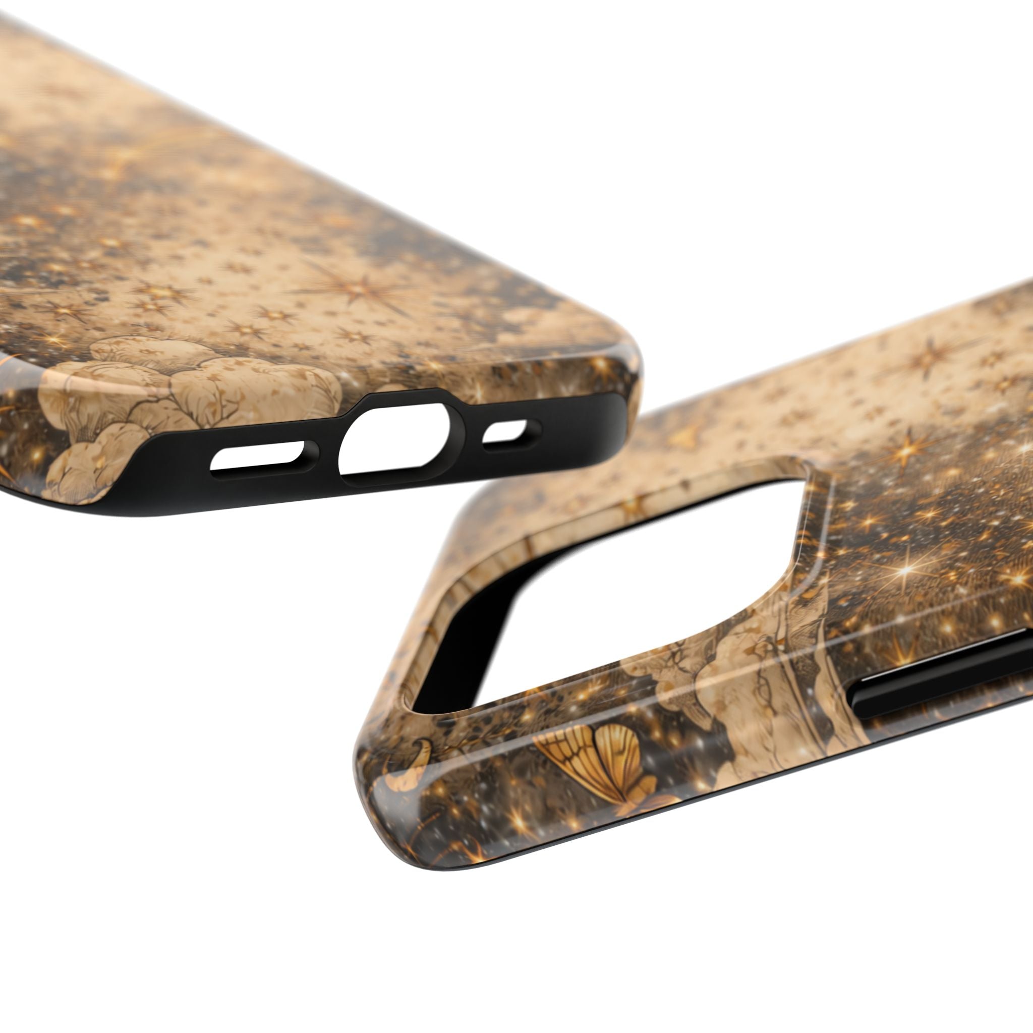 Celestial Stars Tough Phone Case — Vintage Gold Starry Sky Protection