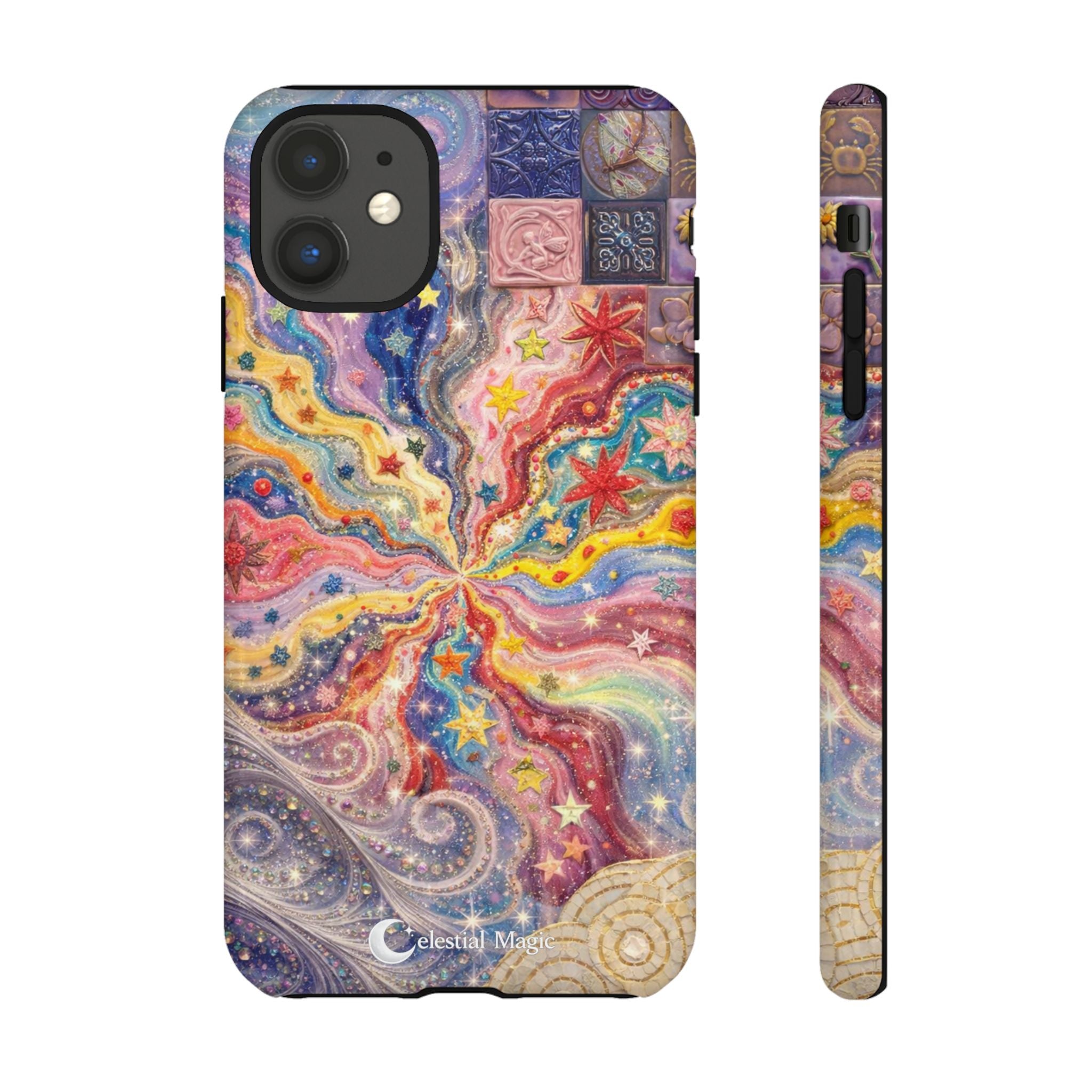 Galaxy Burst Phone Case — Colorful Starry Swirl Protective iPhone Cover