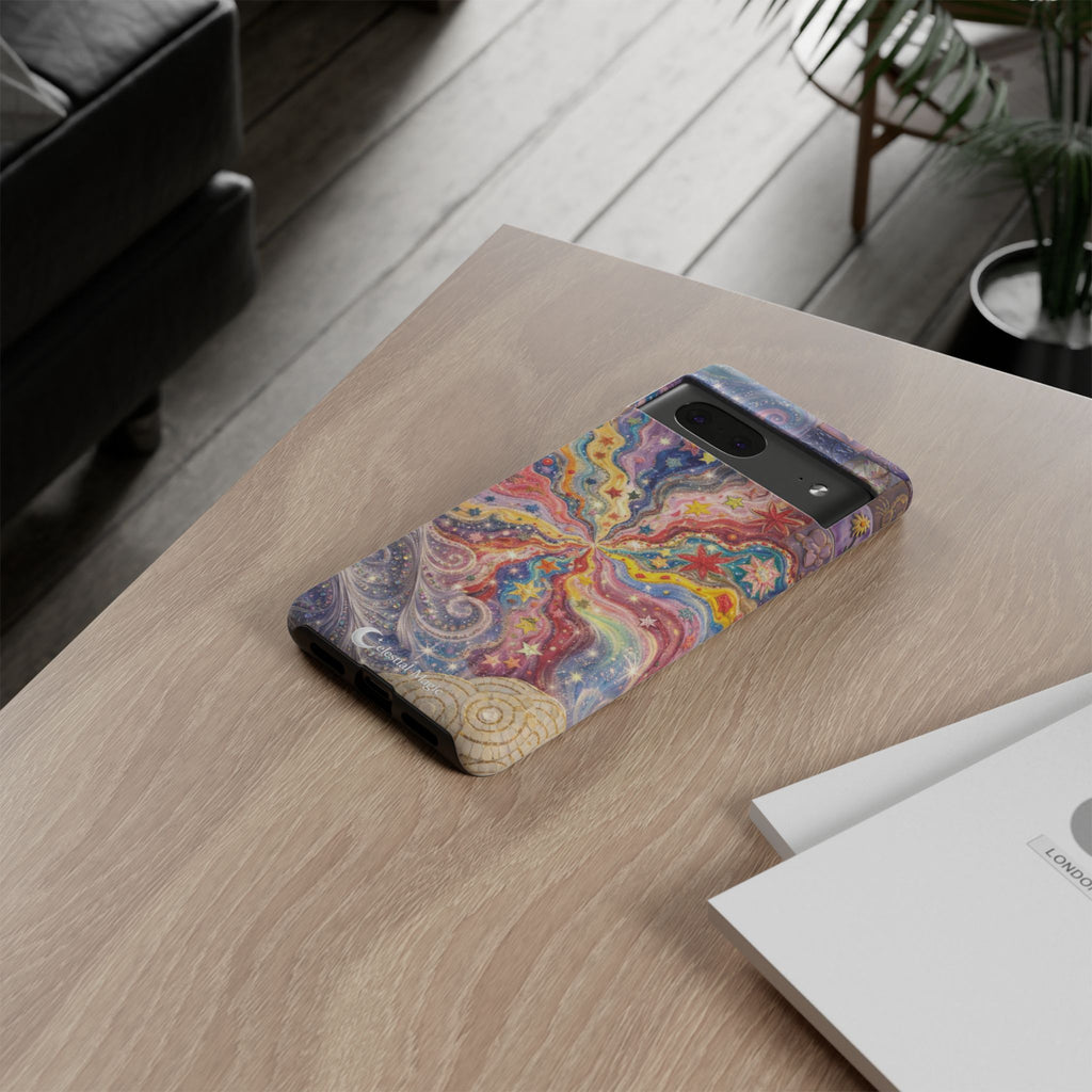 Galaxy Burst Phone Case — Colorful Starry Swirl Protective iPhone Cover