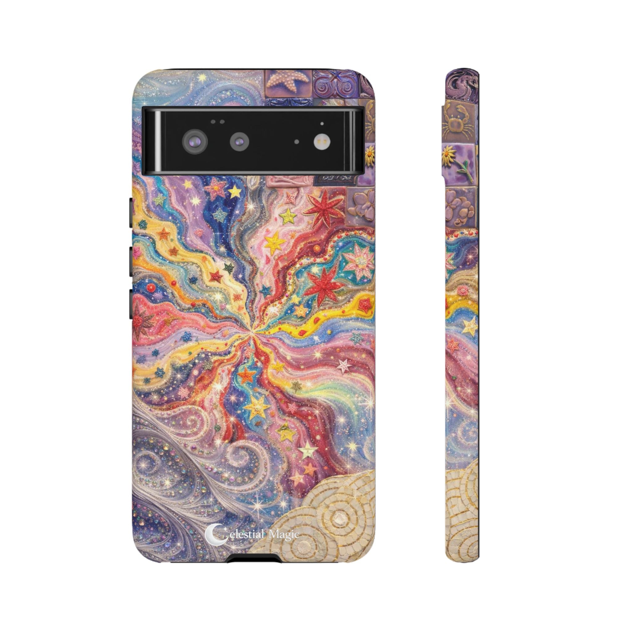 Galaxy Burst Phone Case — Colorful Starry Swirl Protective iPhone Cover