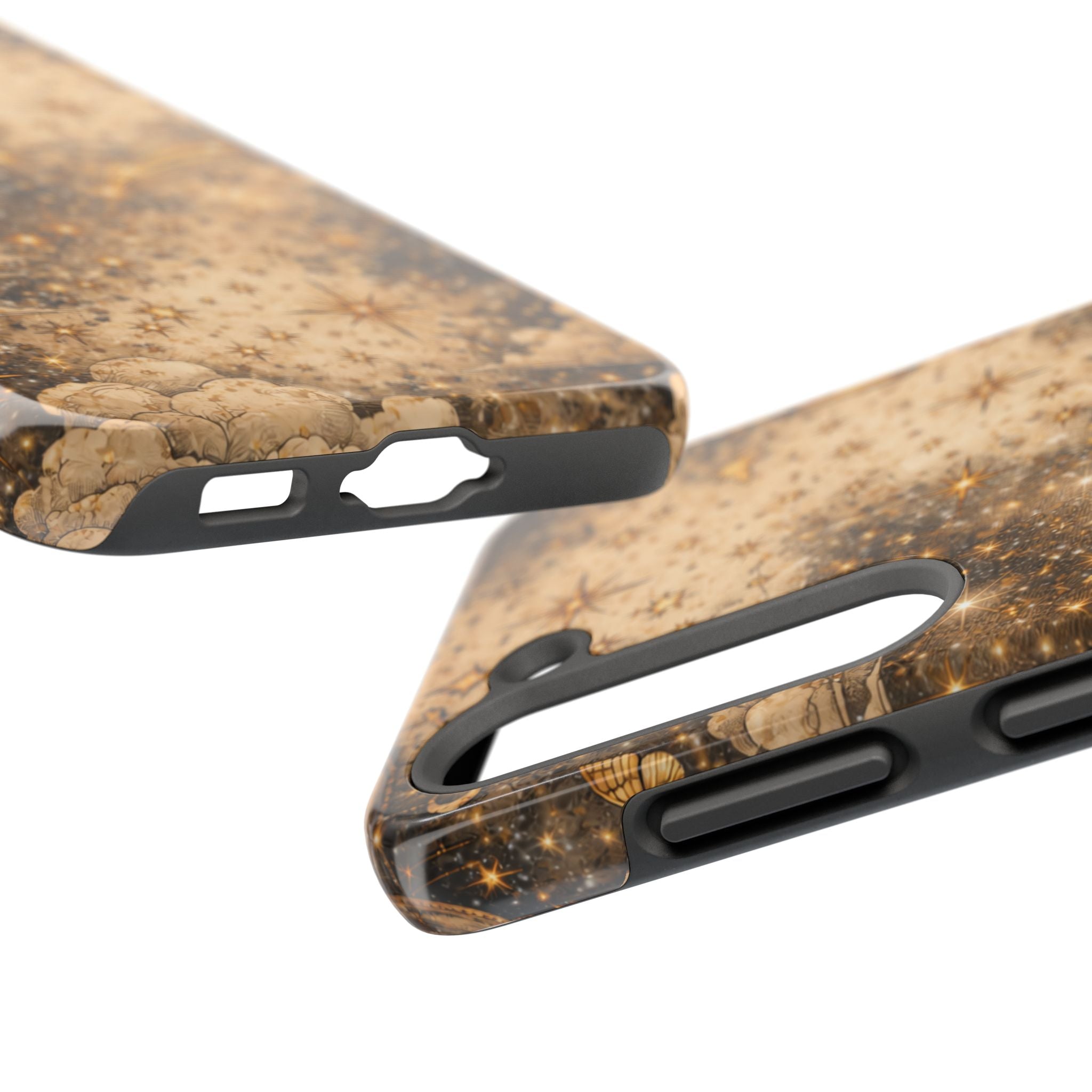 Celestial Stars Tough Phone Case — Vintage Gold Starry Sky Protection