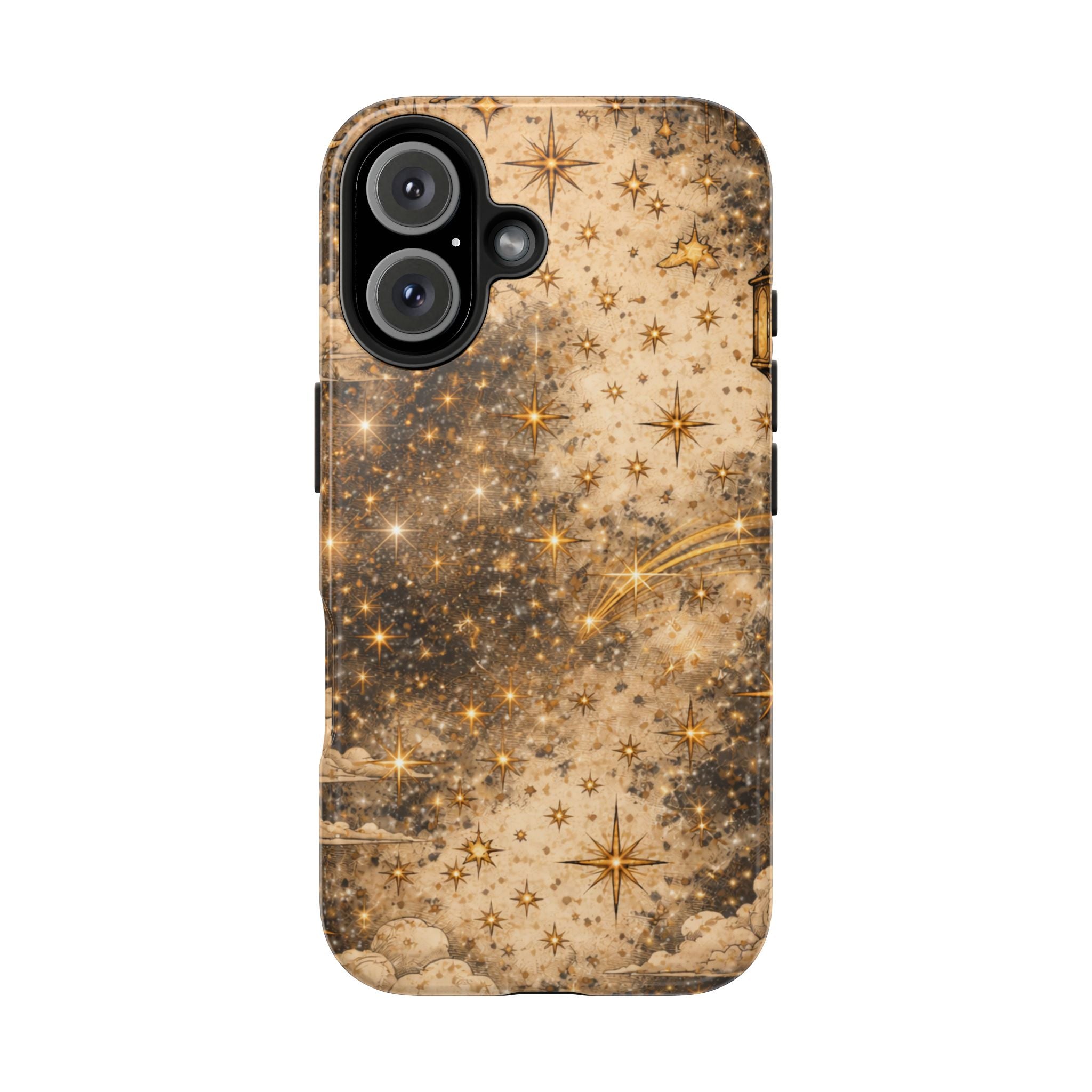 Celestial Stars Tough Phone Case — Vintage Gold Starry Sky Protection