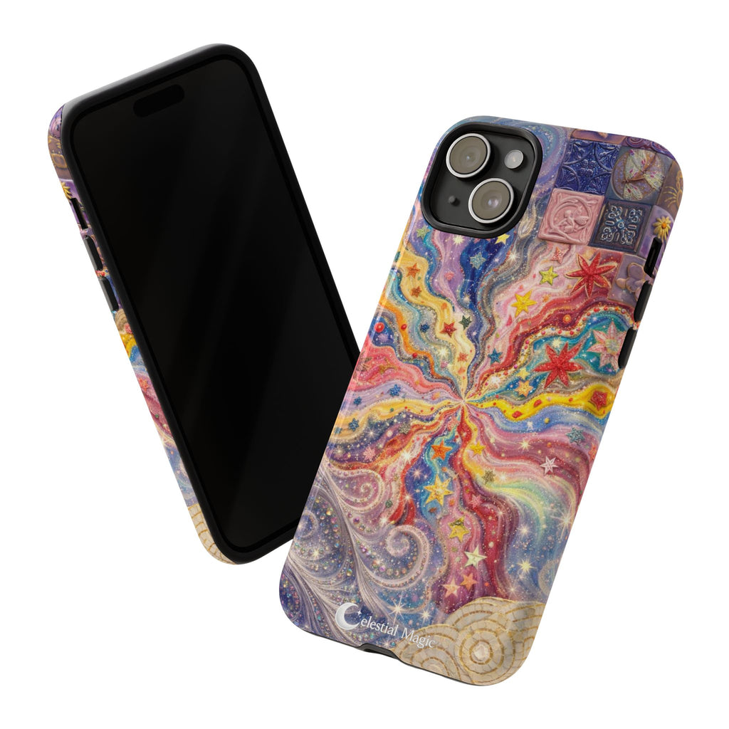 Galaxy Burst Phone Case — Colorful Starry Swirl Protective iPhone Cover