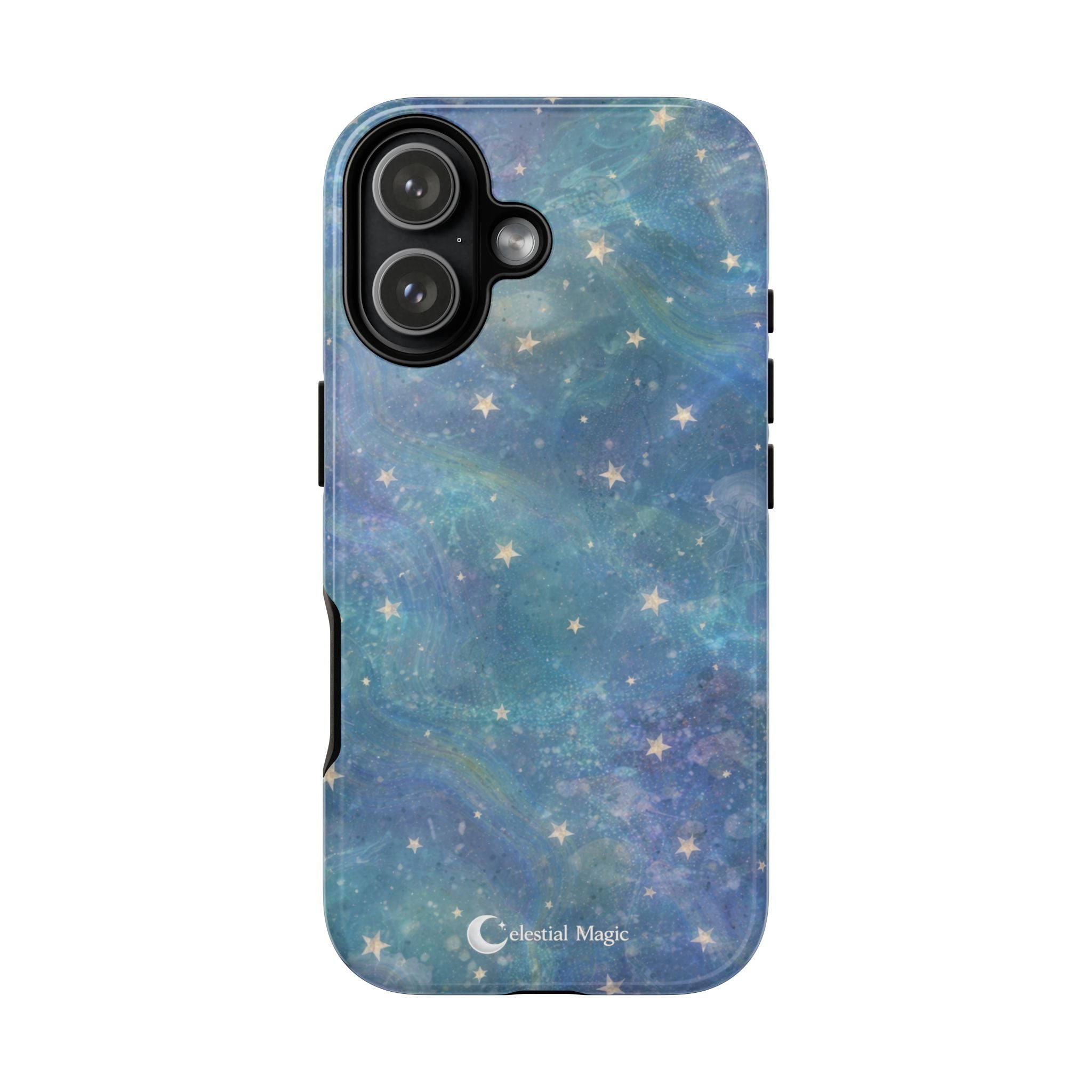 Celestial Magic Phone Case – Blue Starry Galaxy Tough Case