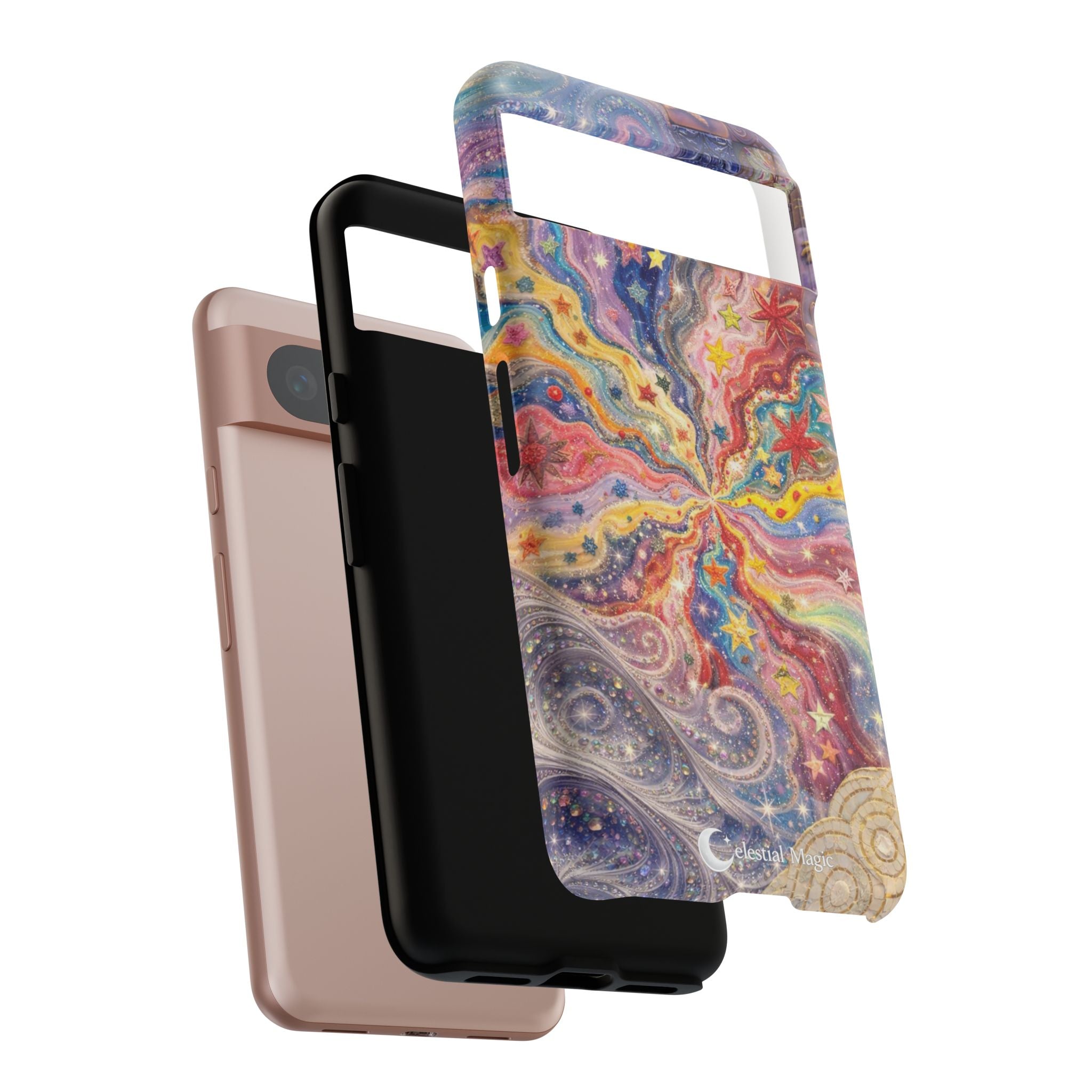 Galaxy Burst Phone Case — Colorful Starry Swirl Protective iPhone Cover