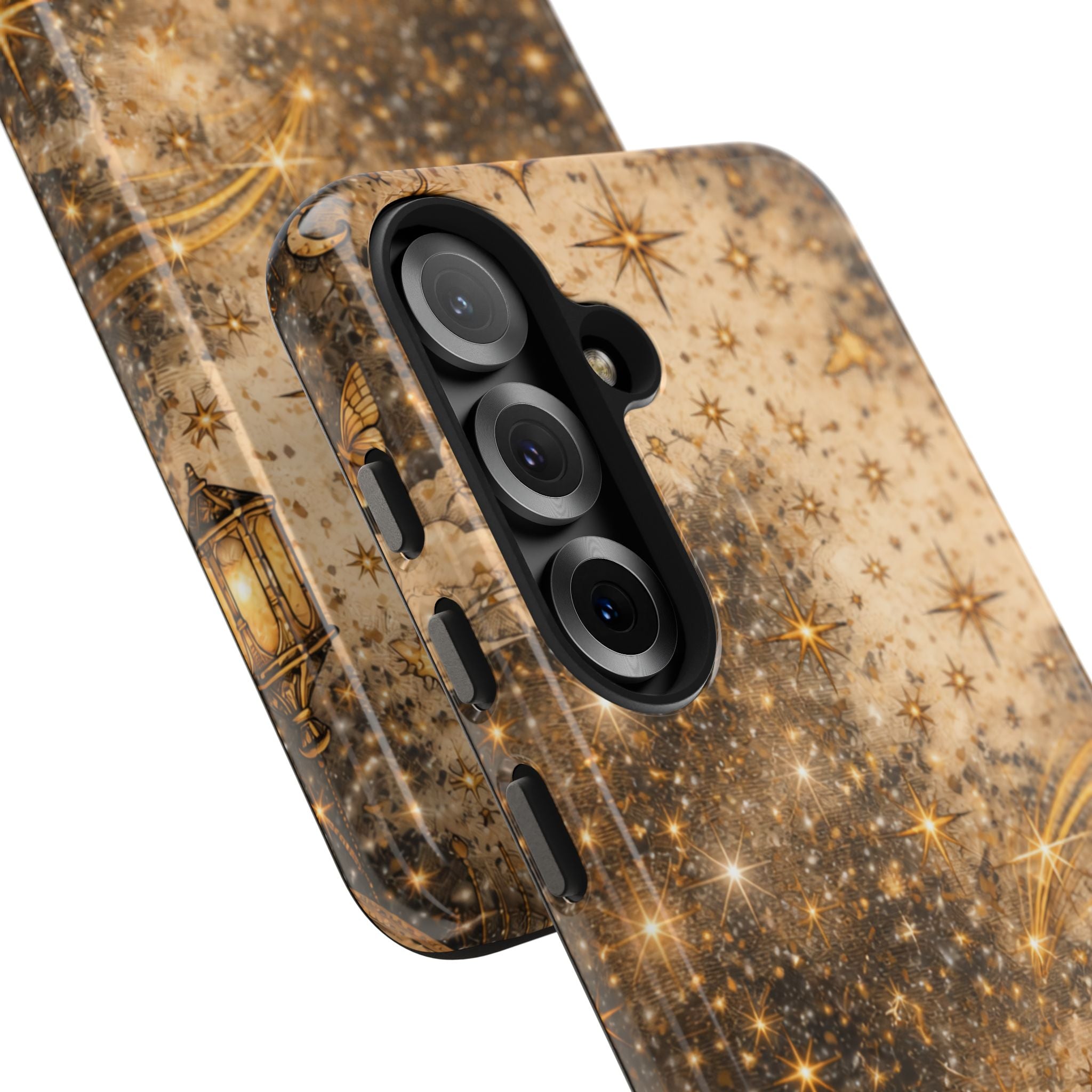 Celestial Stars Tough Phone Case — Vintage Gold Starry Sky Protection