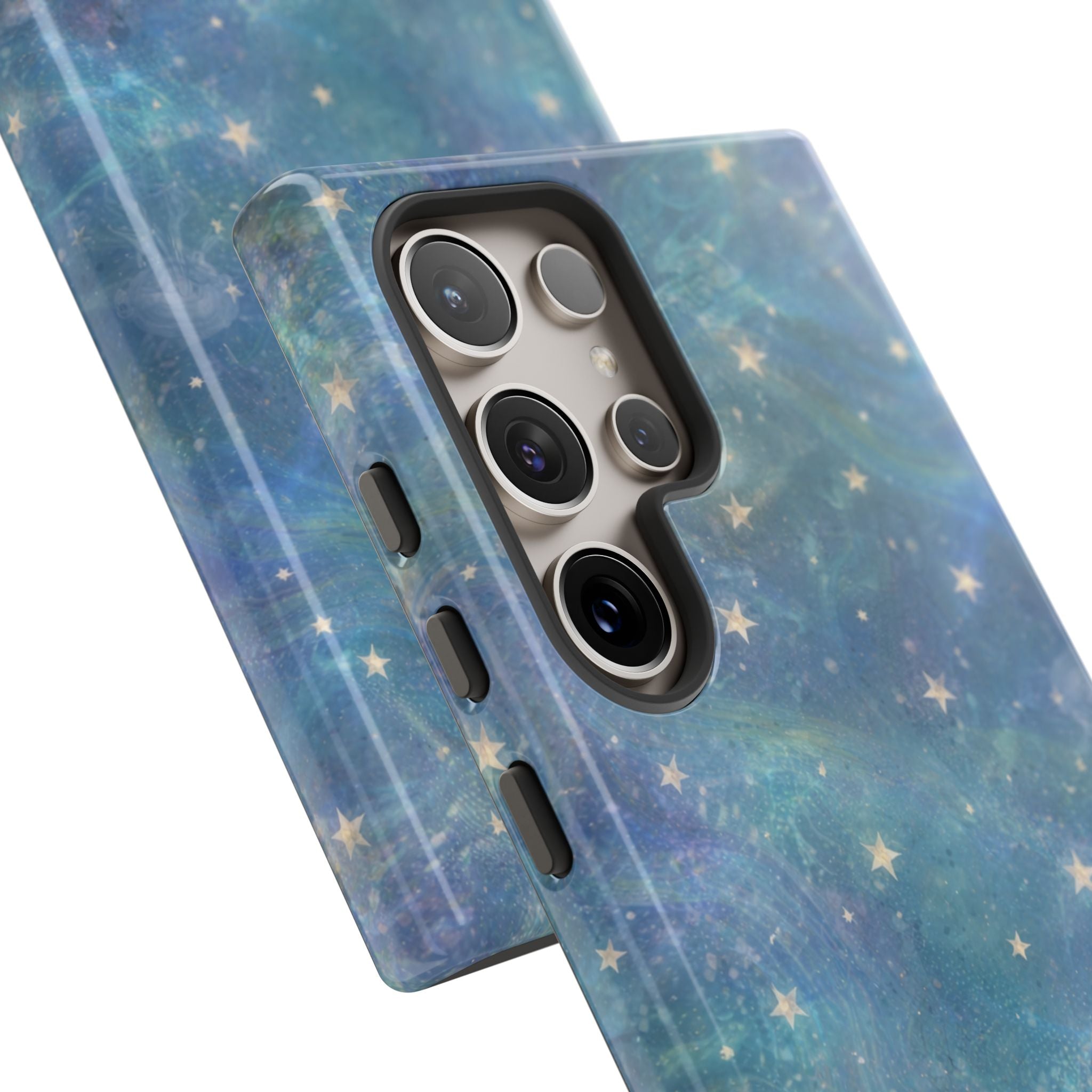 Celestial Magic Phone Case – Blue Starry Galaxy Tough Case