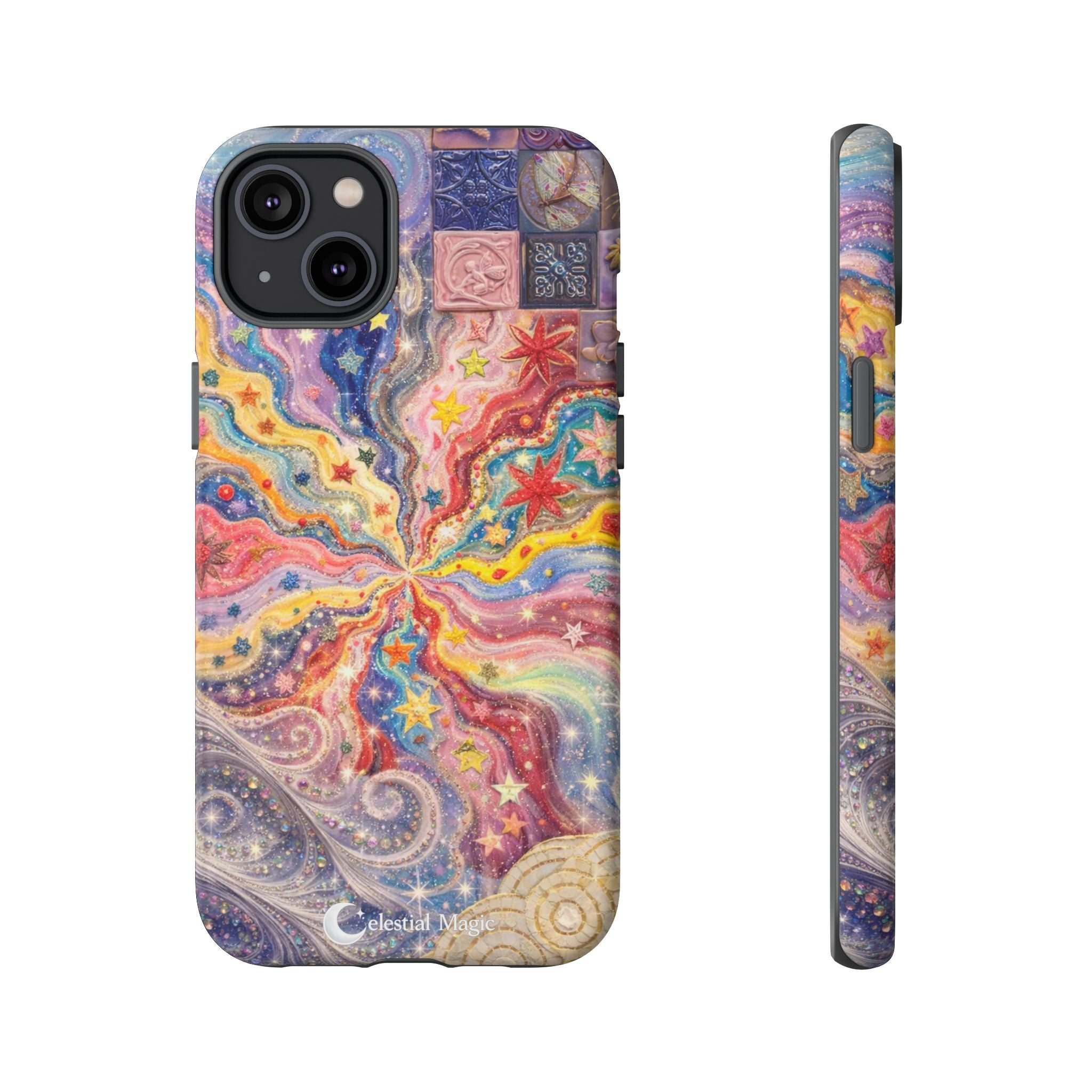 Galaxy Burst Phone Case — Colorful Starry Swirl Protective iPhone Cover