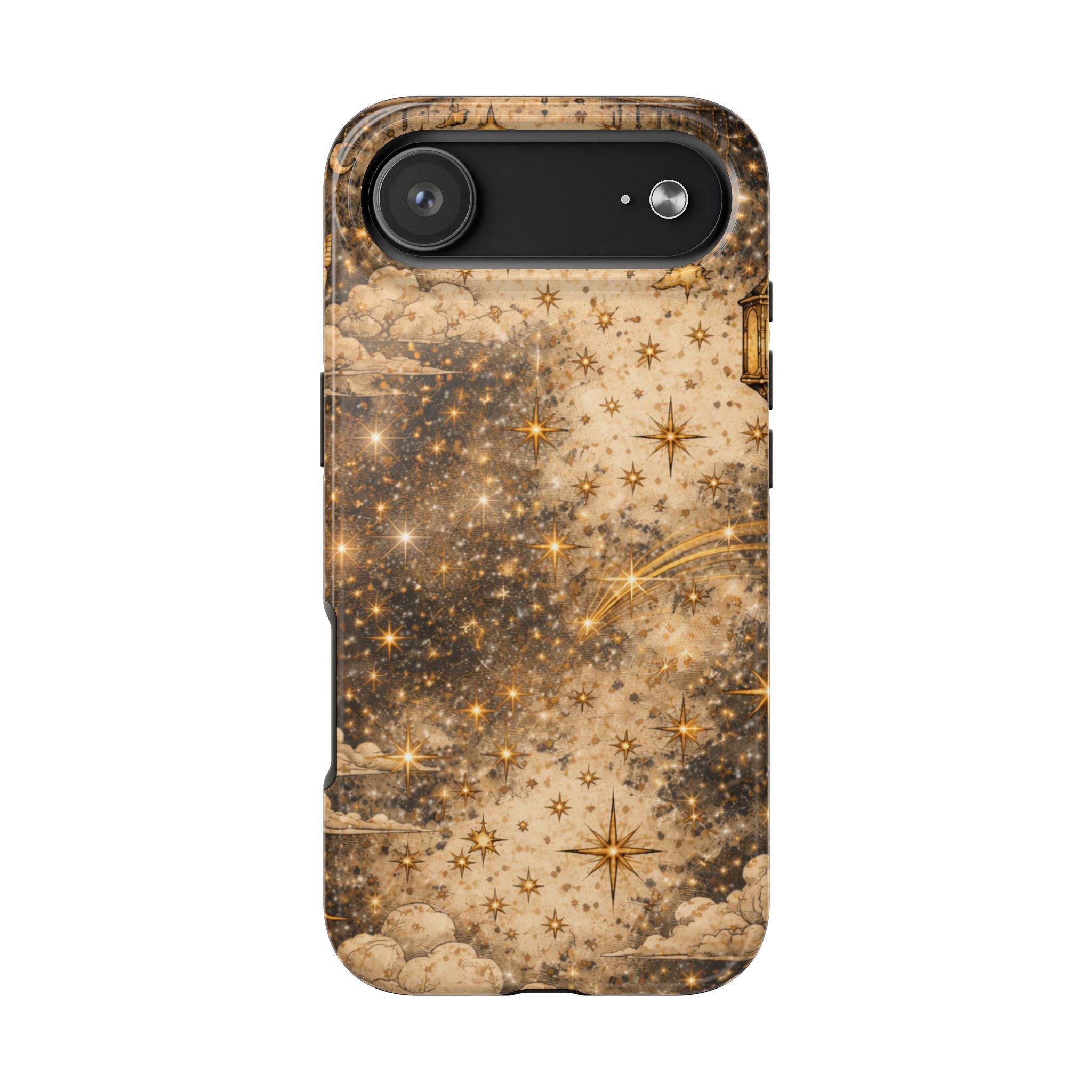 Celestial Stars Tough Phone Case — Vintage Gold Starry Sky Protection