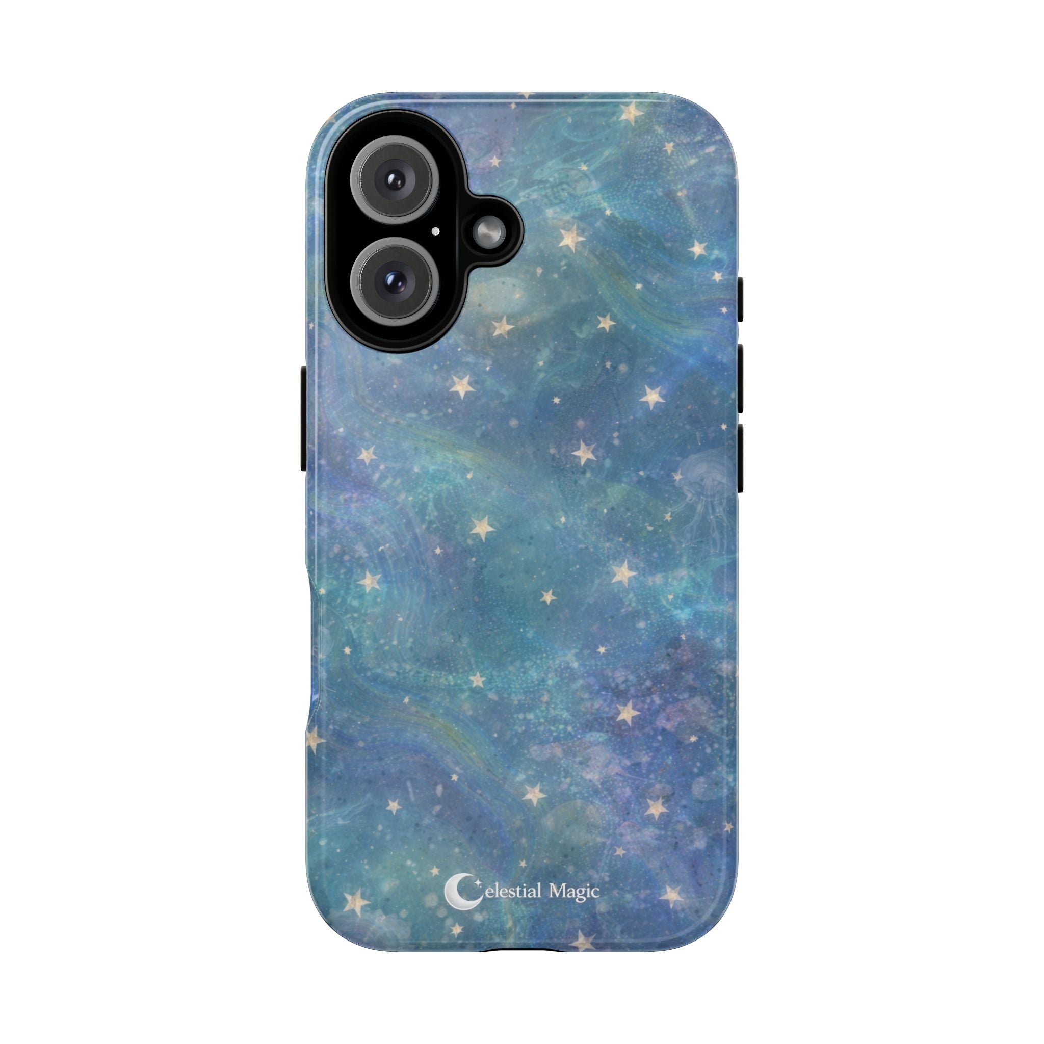 Celestial Magic Phone Case – Blue Starry Galaxy Tough Case