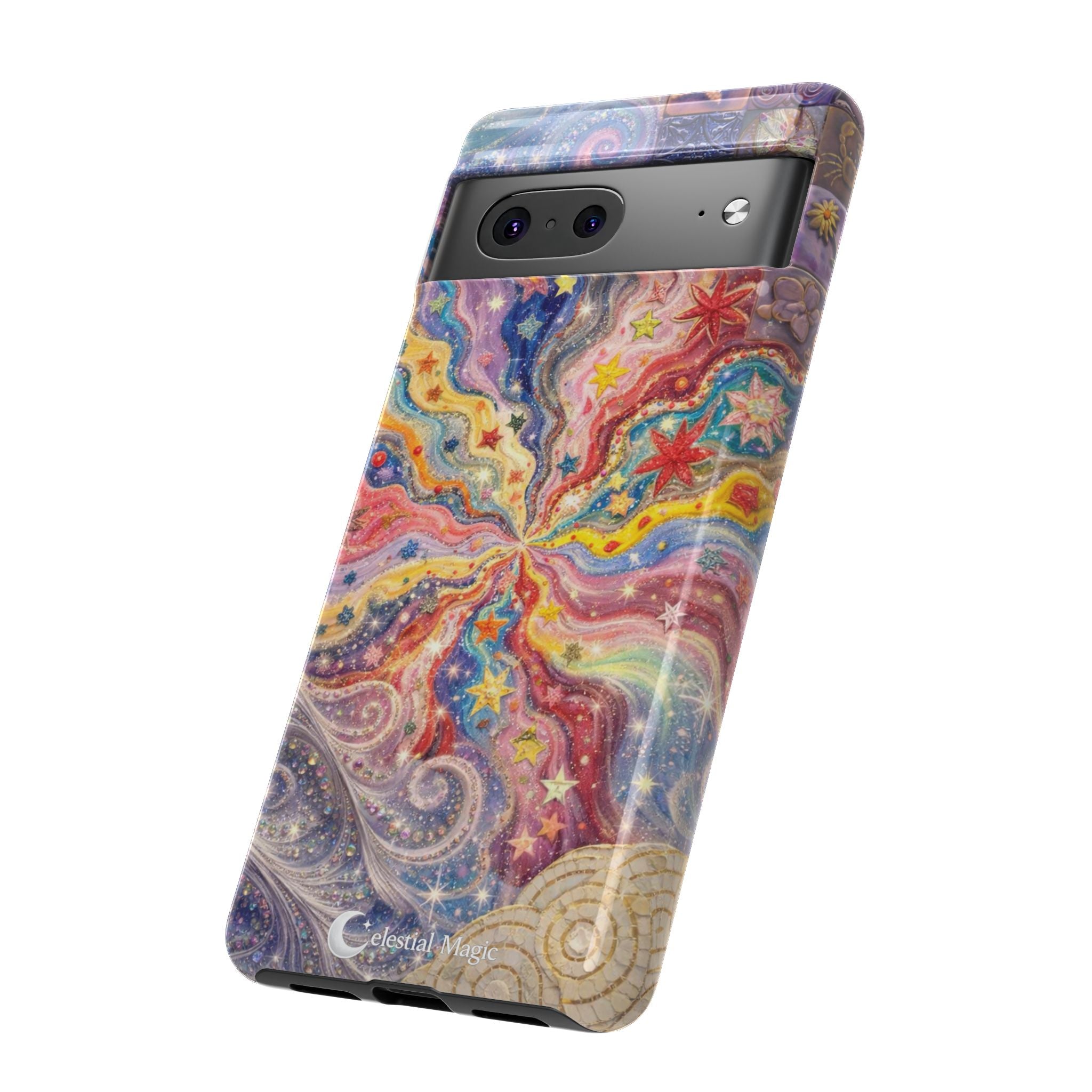 Galaxy Burst Phone Case — Colorful Starry Swirl Protective iPhone Cover